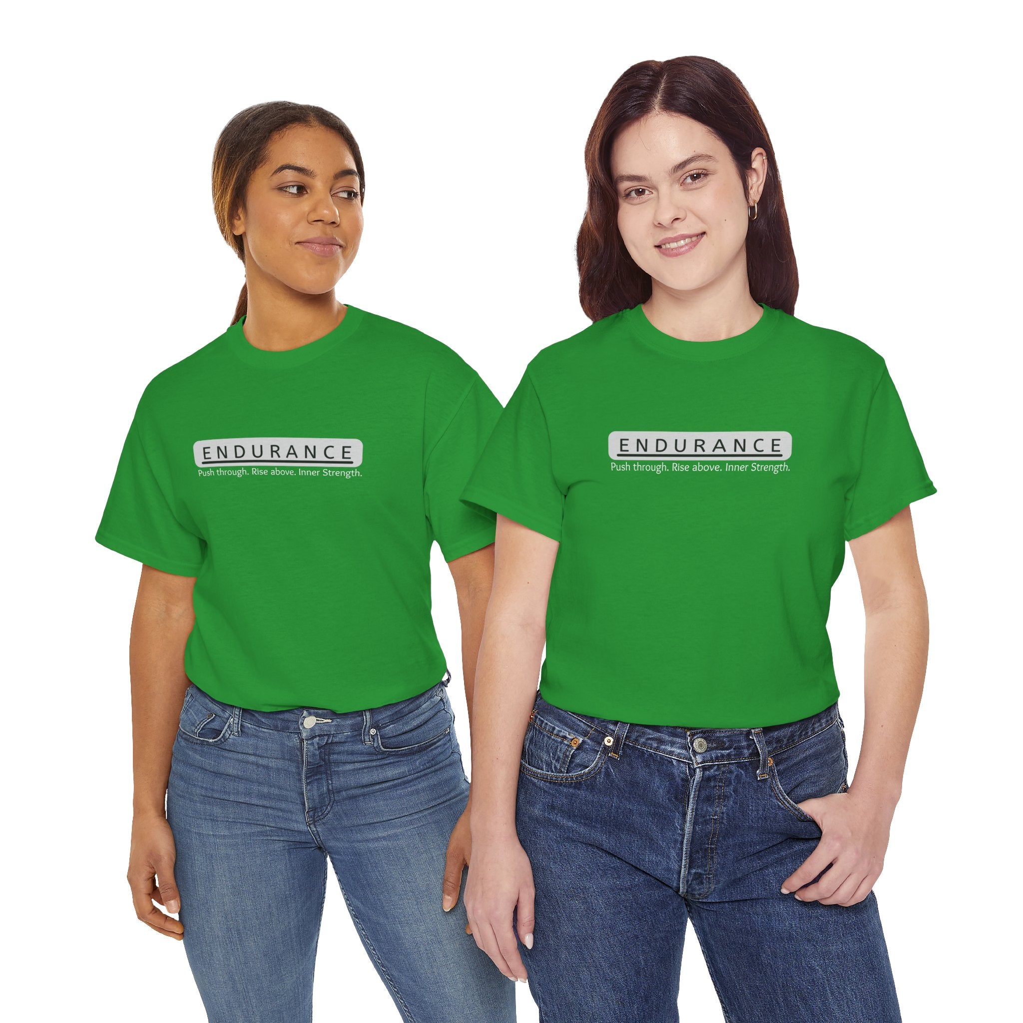 Inspirational Unisex Heavy Cotton Tee - 'Endurance' Motivational Shirt