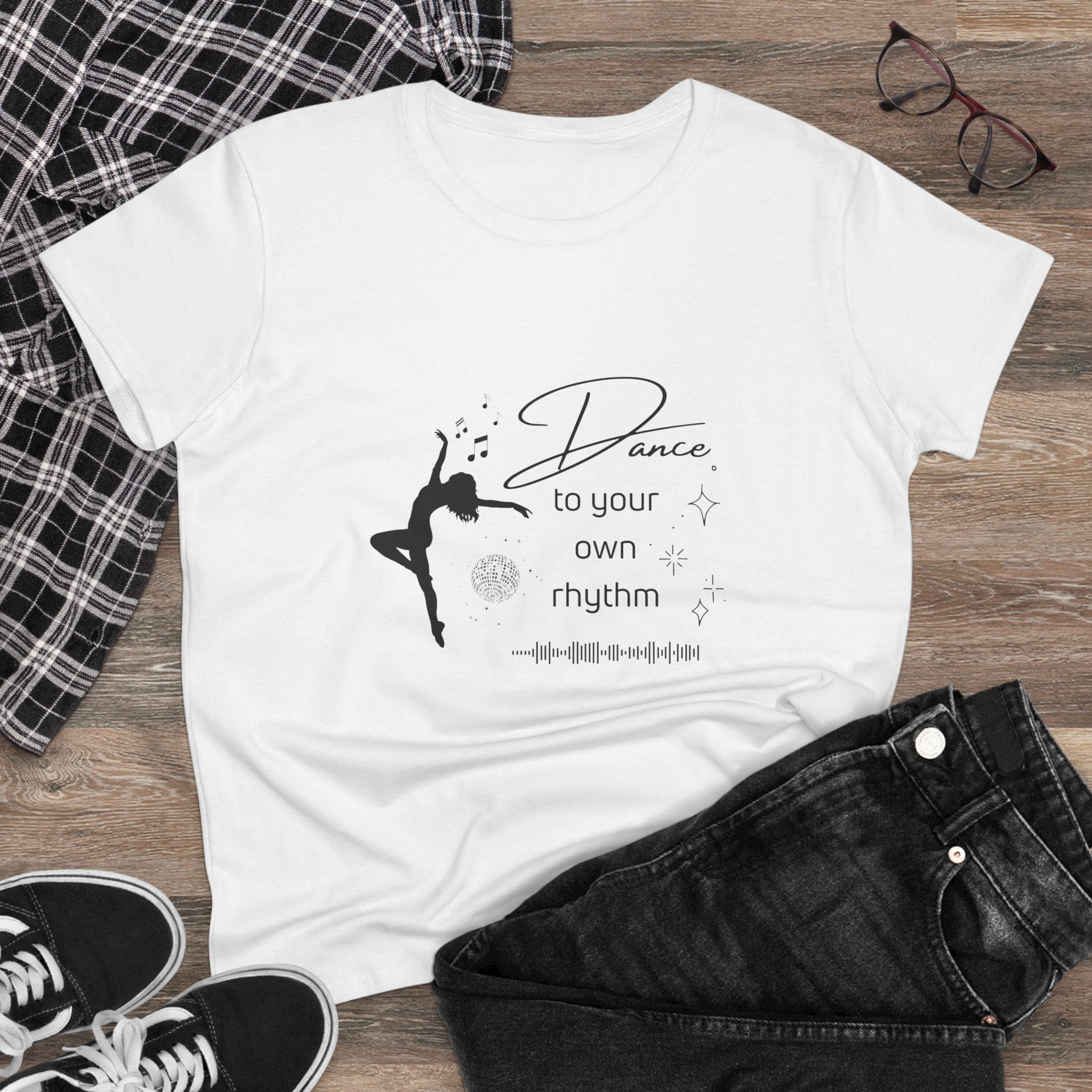Dance to Your Own Rhythm Women's Midweight Cotton Tee