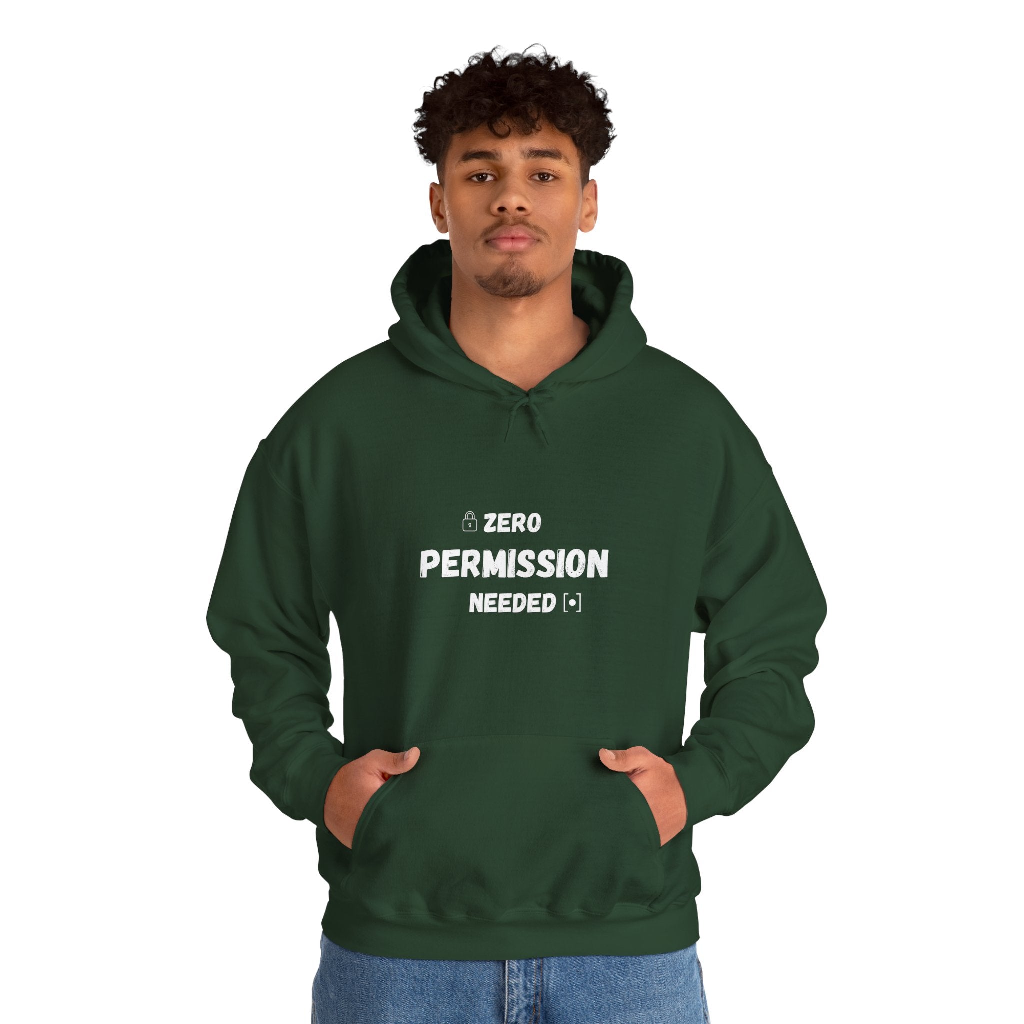 Zero Permission Needed Hoodie - Unisex Heavy Blend Sweatshirt