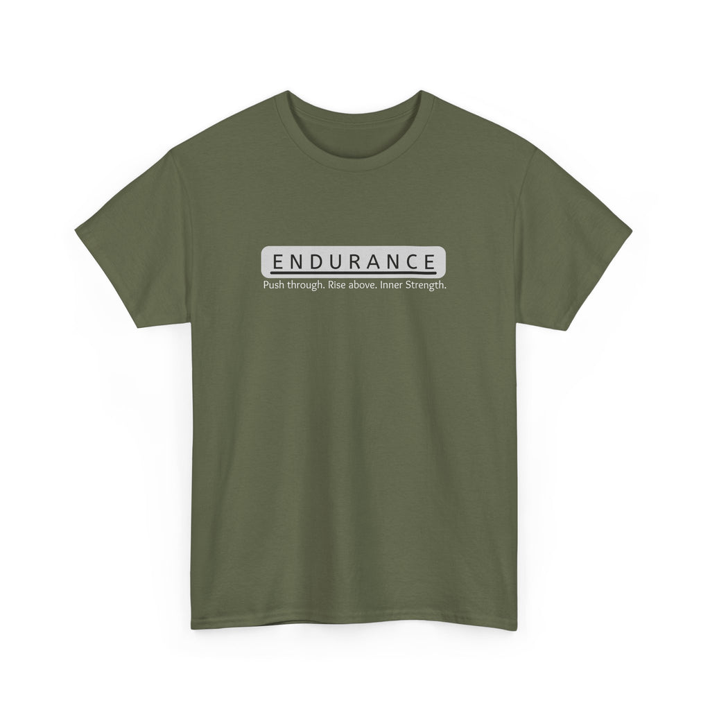 Inspirational Unisex Heavy Cotton Tee - 'Endurance' Motivational Shirt