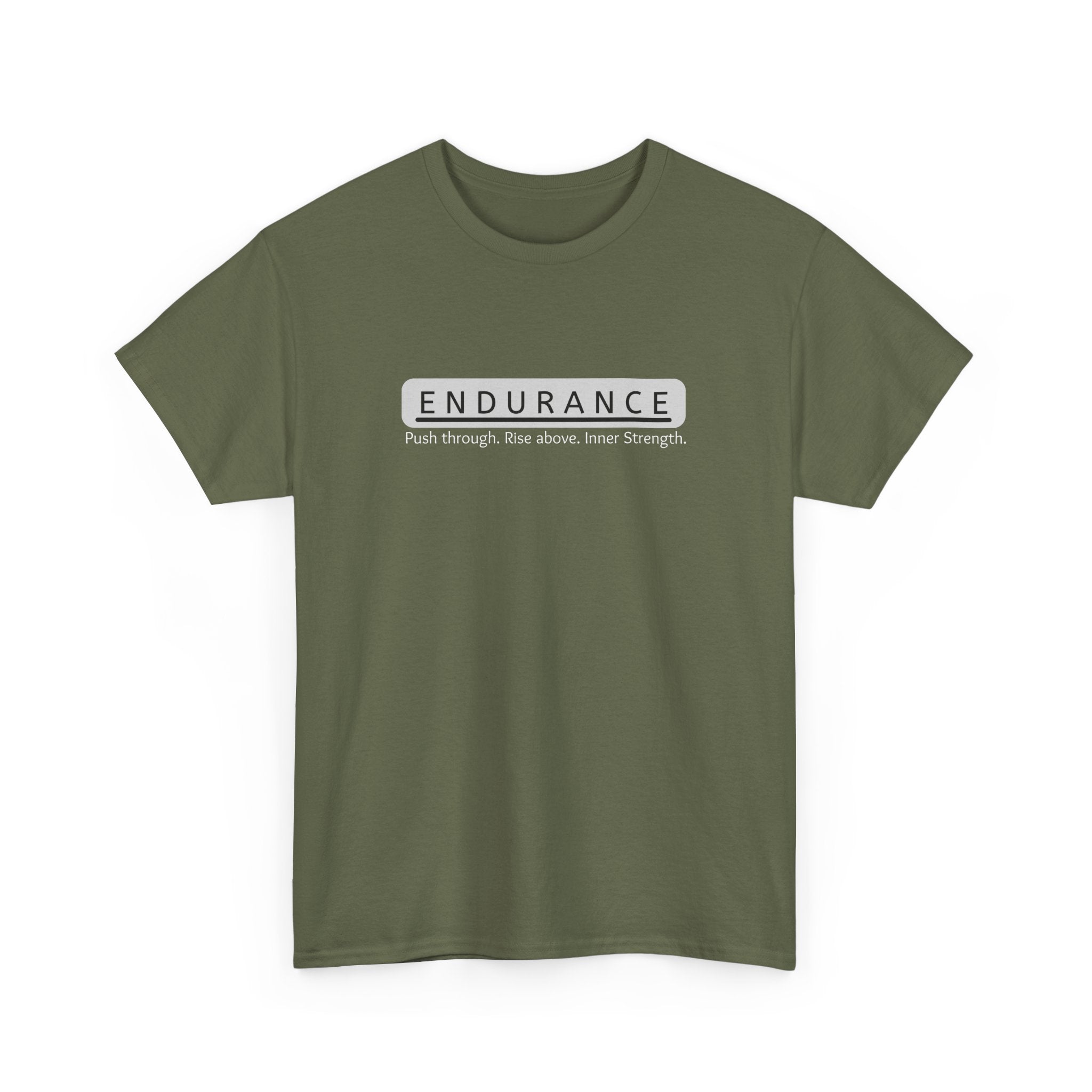 Inspirational Unisex Heavy Cotton Tee - 'Endurance' Motivational Shirt