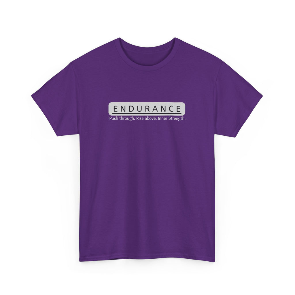 Inspirational Unisex Heavy Cotton Tee - 'Endurance' Motivational Shirt