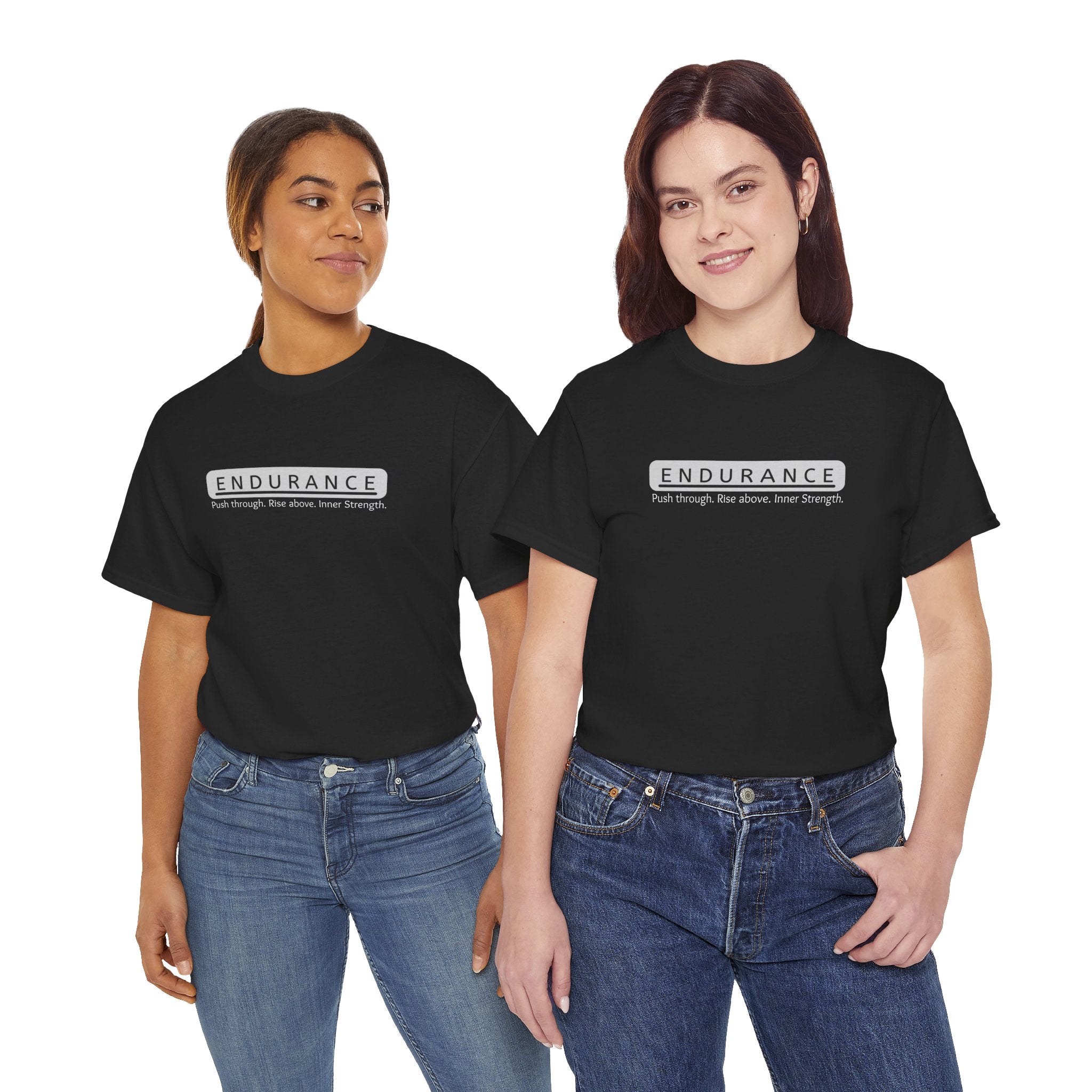 Inspirational Unisex Heavy Cotton Tee - 'Endurance' Motivational Shirt