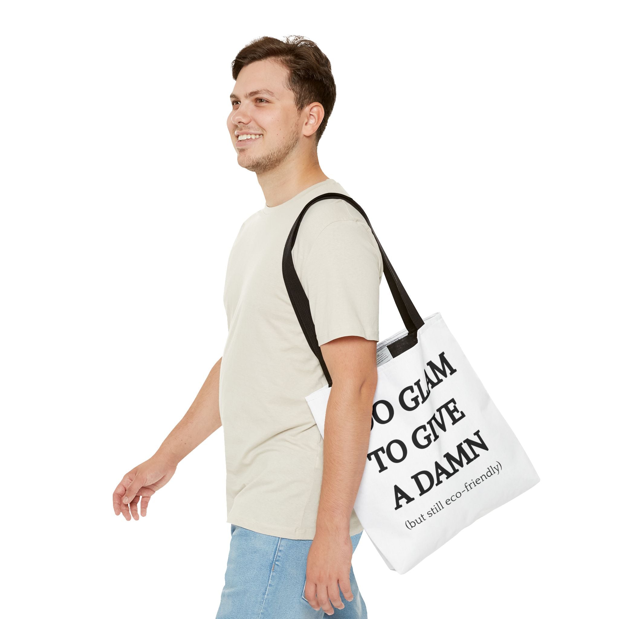 Eco-Friendly Glam Tote Bag - 'Too Glam to Give a Damn'