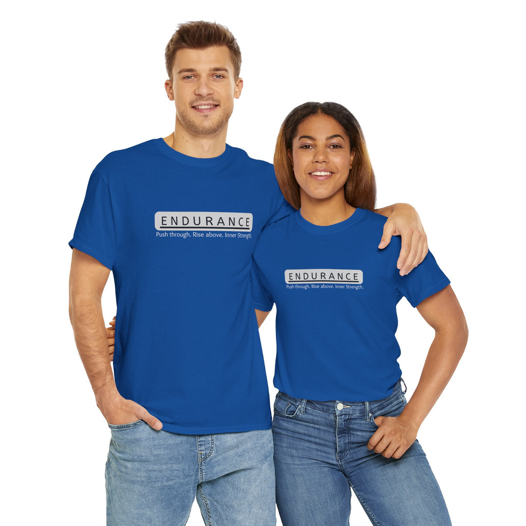 Inspirational Unisex Heavy Cotton Tee - 'Endurance' Motivational Shirt