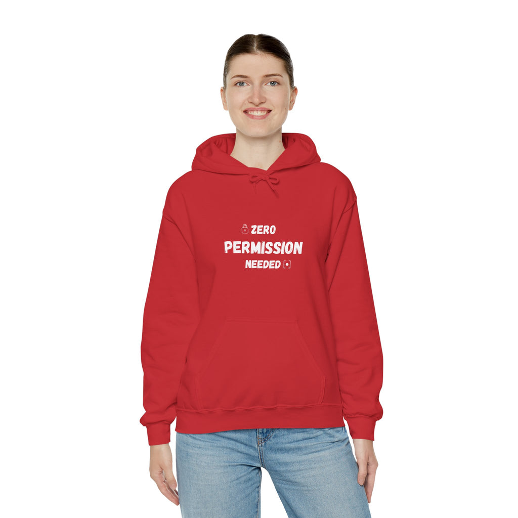 Zero Permission Needed Hoodie - Unisex Heavy Blend Sweatshirt