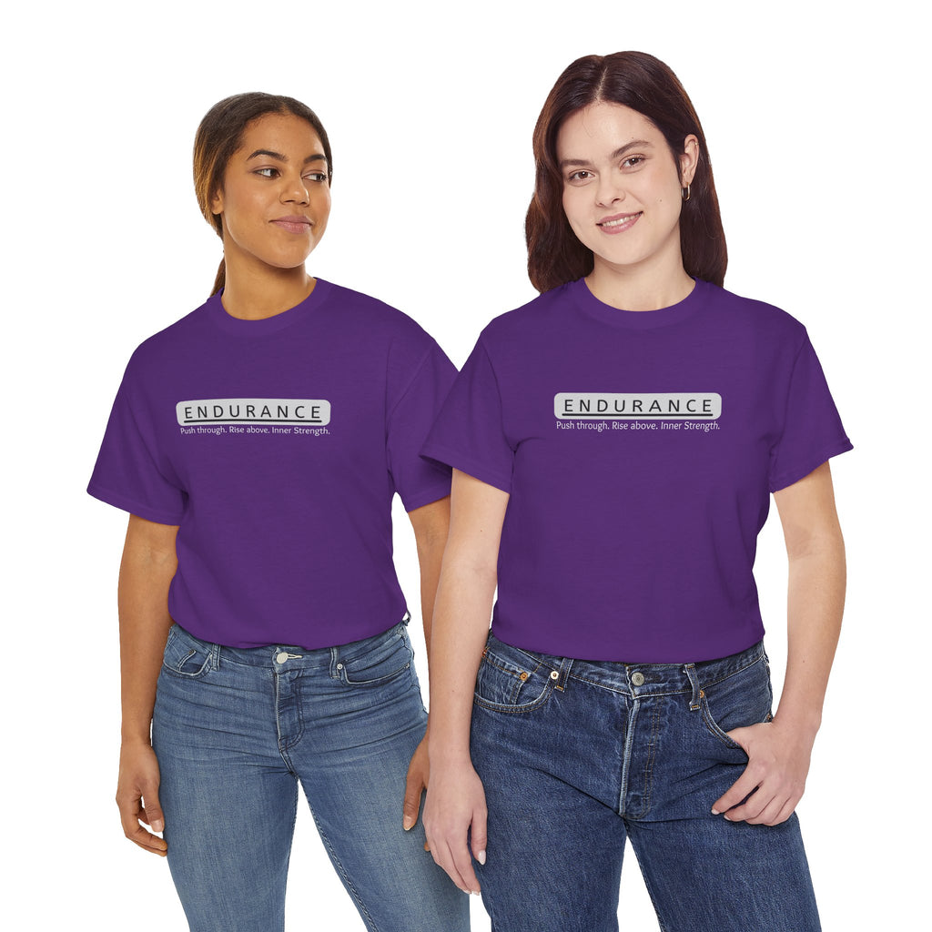 Inspirational Unisex Heavy Cotton Tee - 'Endurance' Motivational Shirt