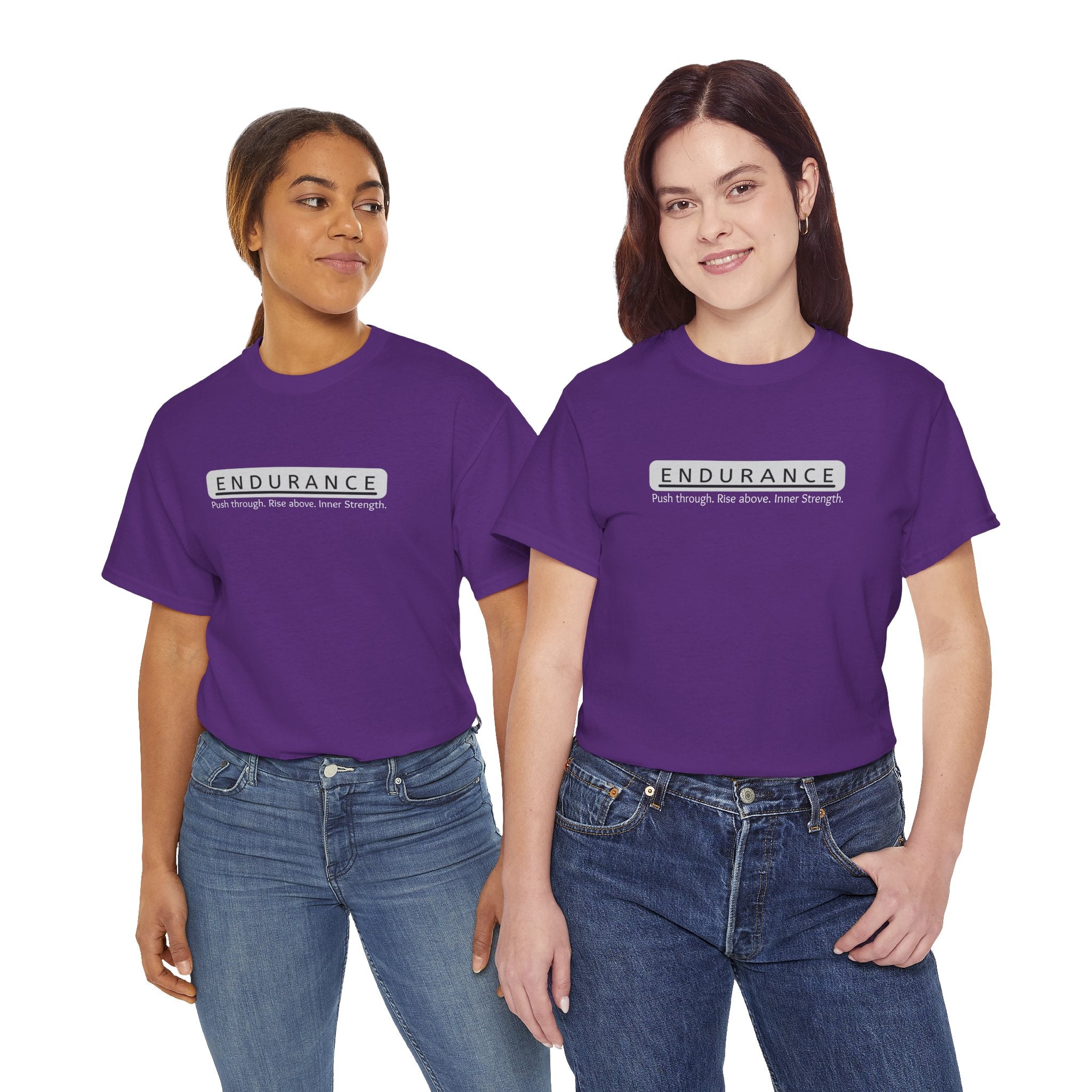 Inspirational Unisex Heavy Cotton Tee - 'Endurance' Motivational Shirt