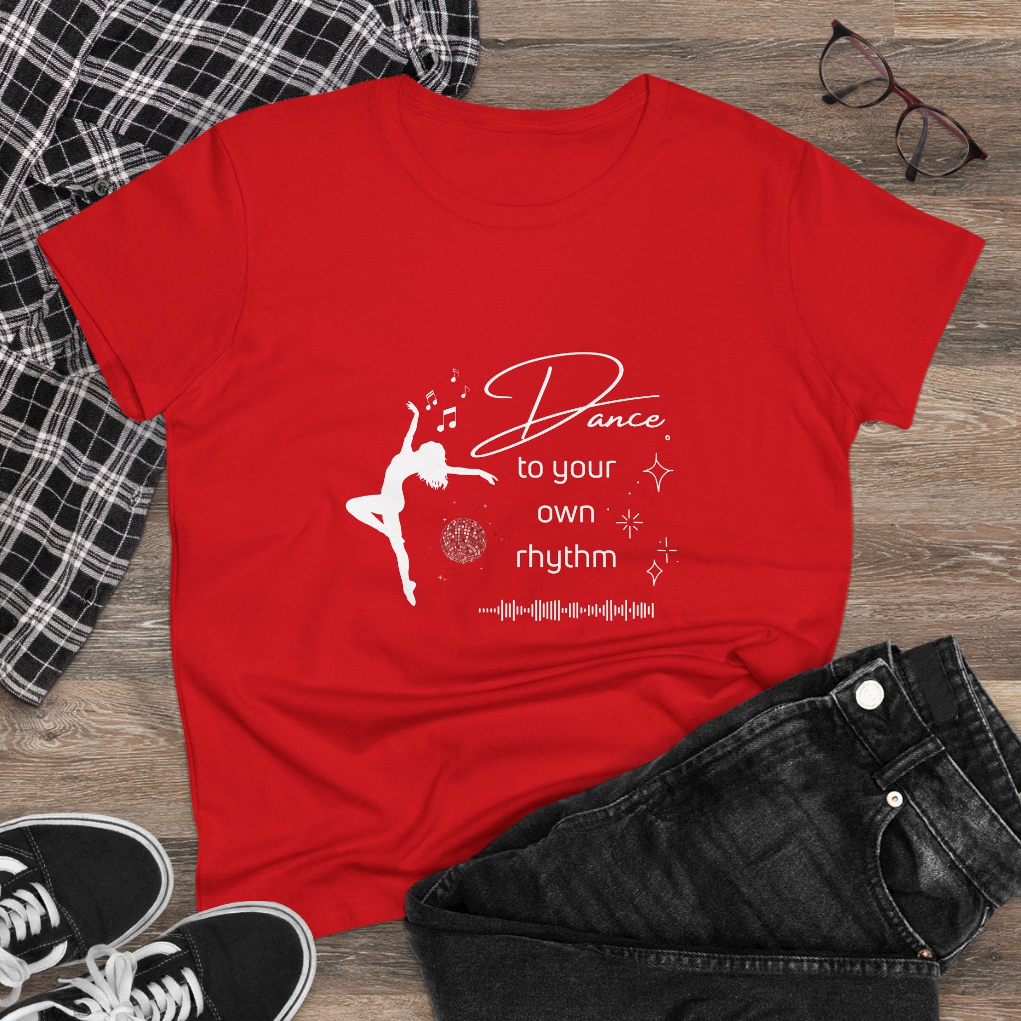 Dance to Your Own Rhythm Women's Midweight Cotton Tee