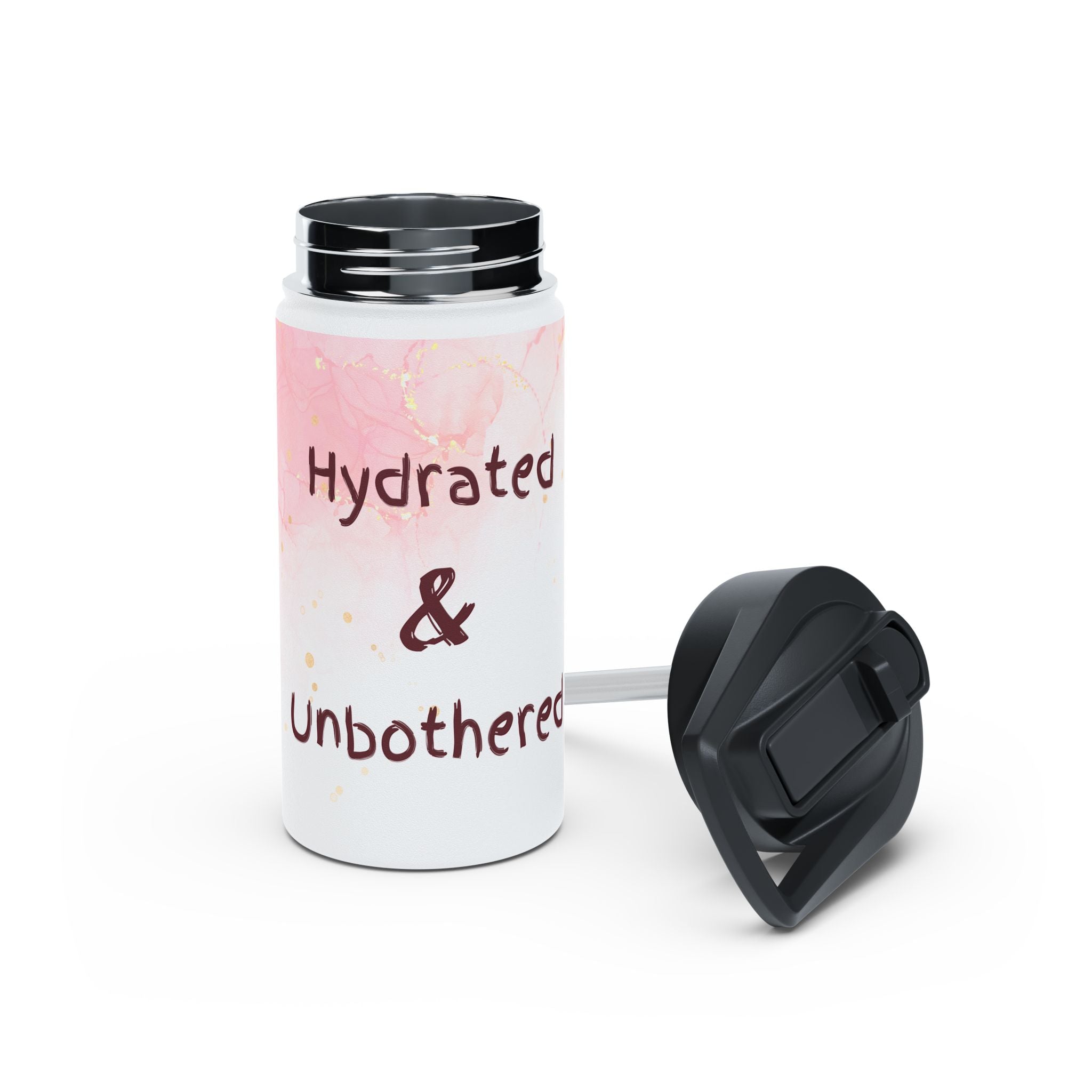 Hydrated & Unbothered Stainless Steel Water Bottle