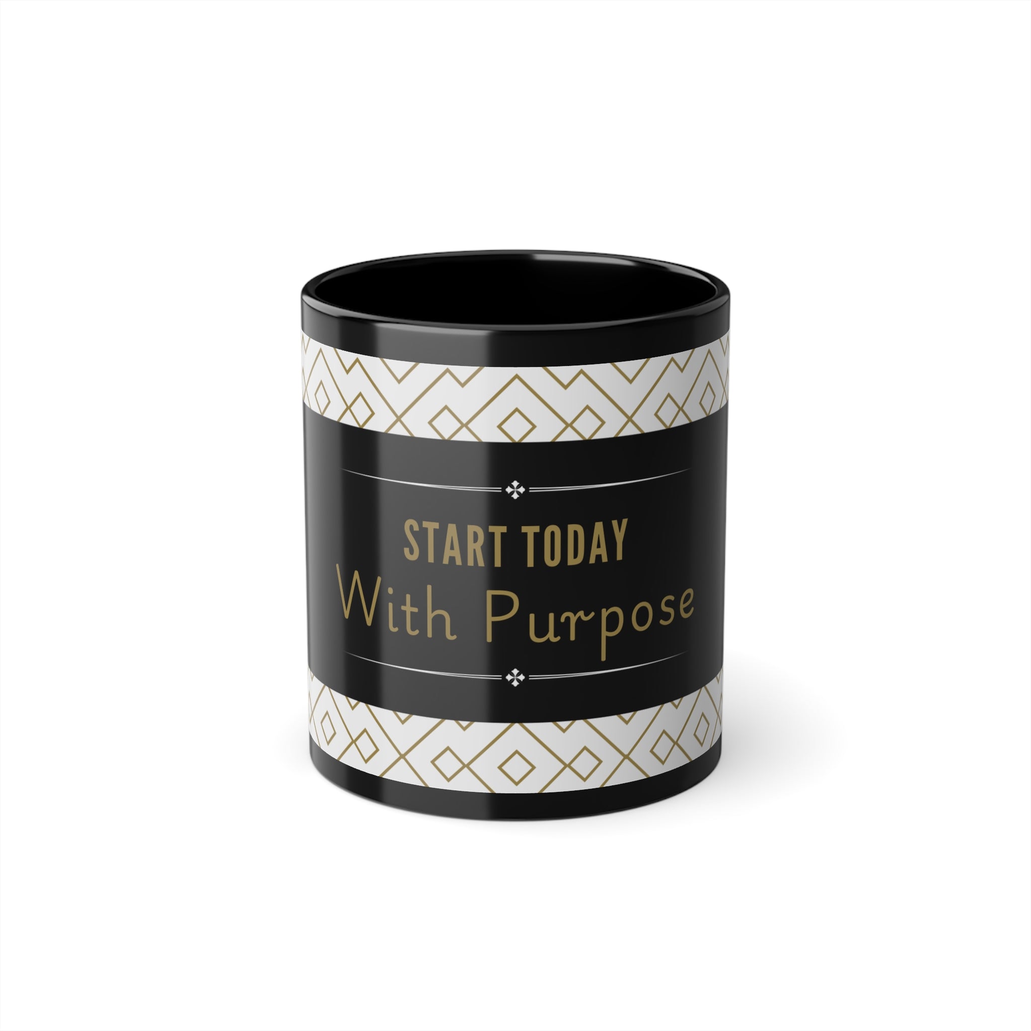 Motivational Black Coffee Mug – Start Today With Purpose
