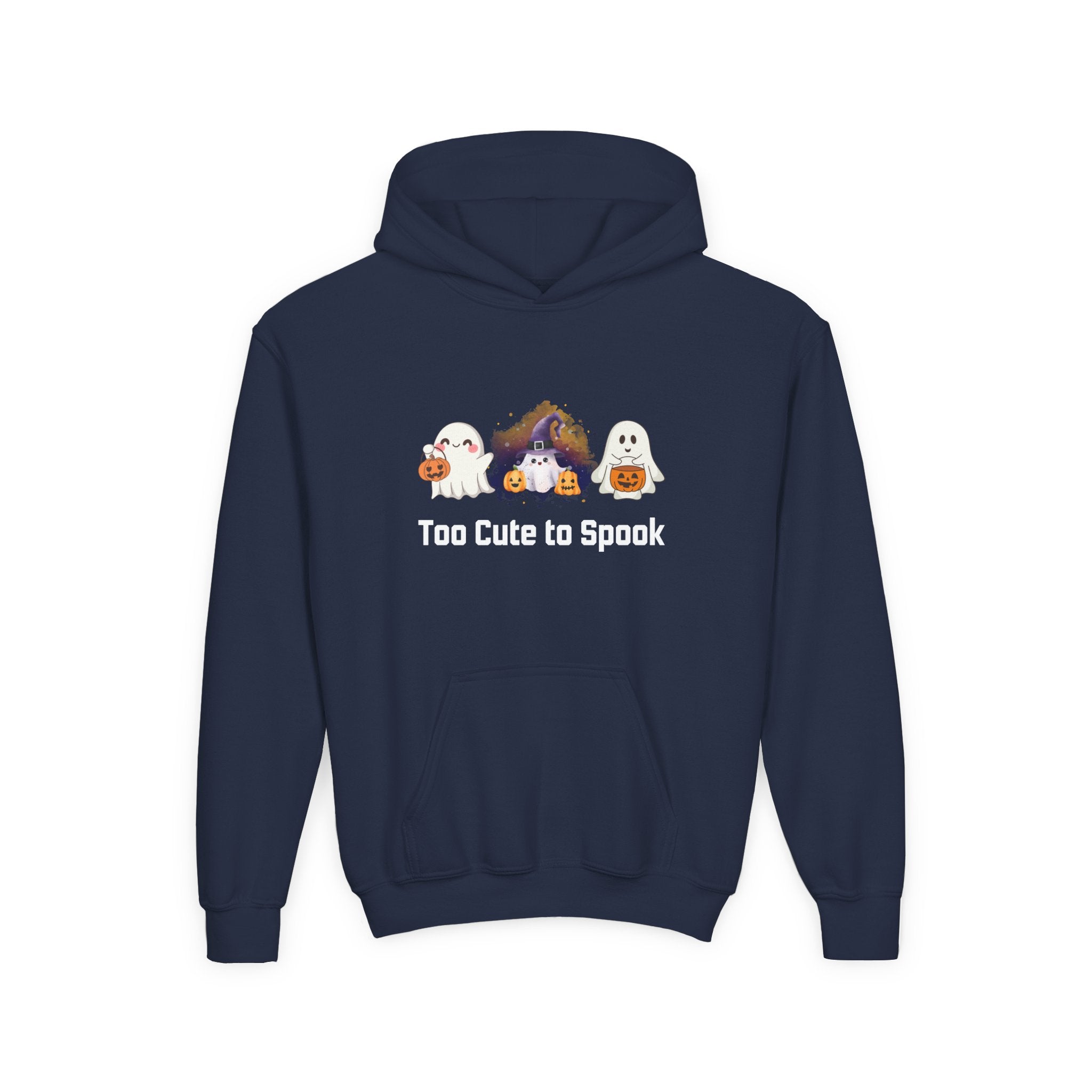 Kids Hoodie - Too Cute to Spook Halloween Design
