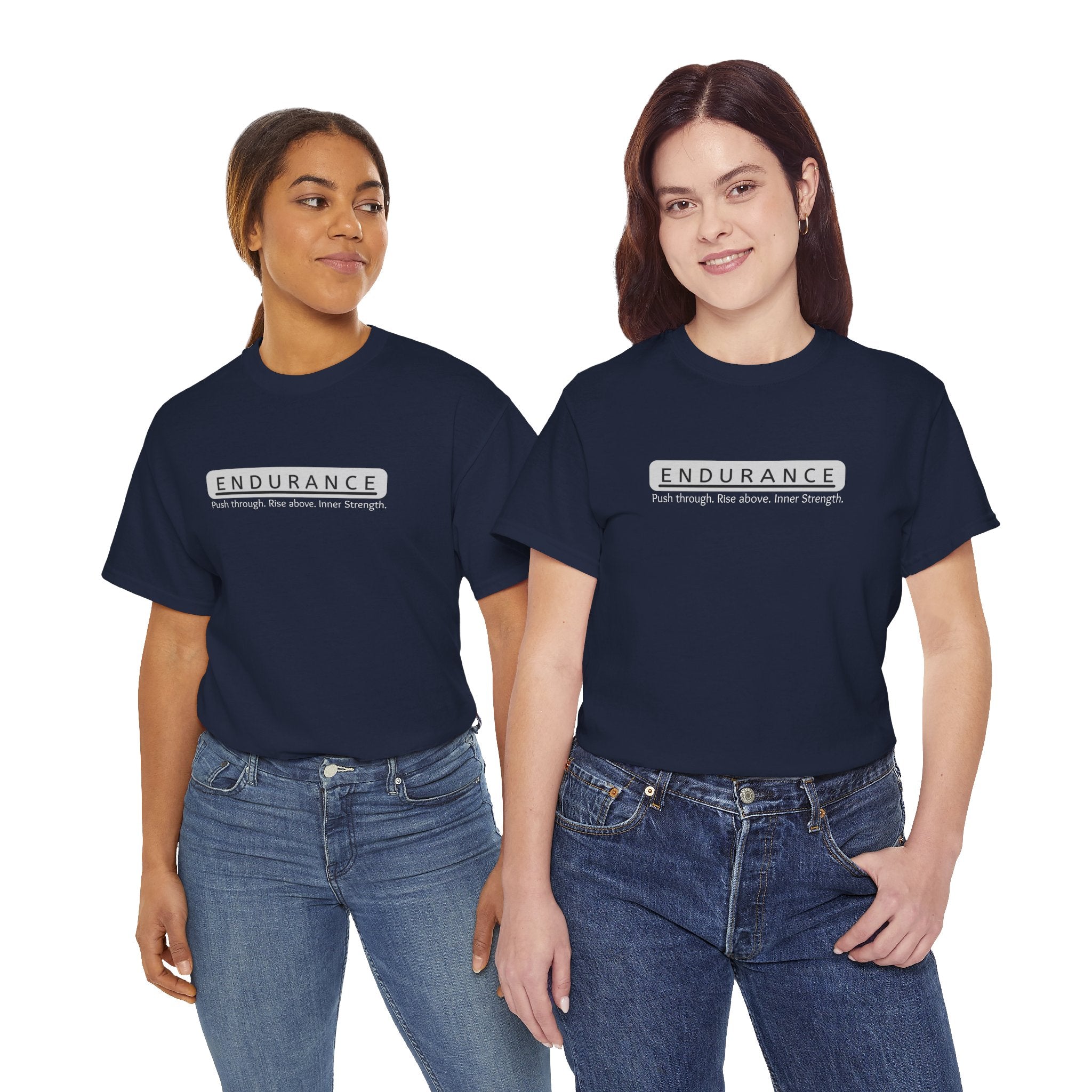 Inspirational Unisex Heavy Cotton Tee - 'Endurance' Motivational Shirt