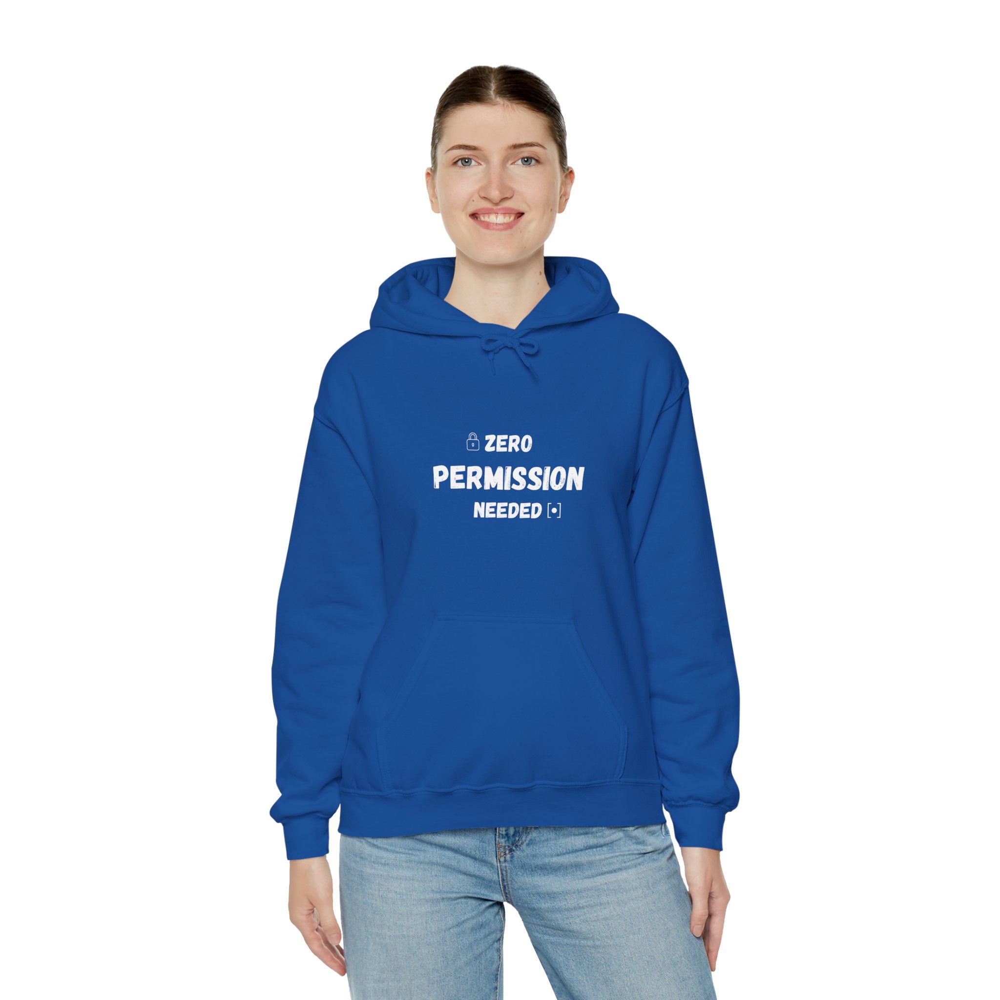 Zero Permission Needed Hoodie - Unisex Heavy Blend Sweatshirt