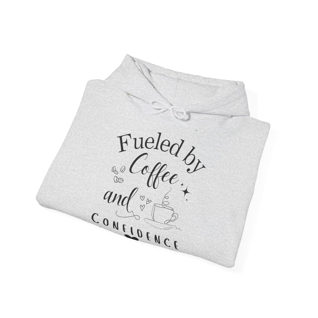 Coffee and Confidence Unisex Hoodie, Gift for Coffee Lovers, Inspirational Apparel, Motivational Fashion, Warm Layer