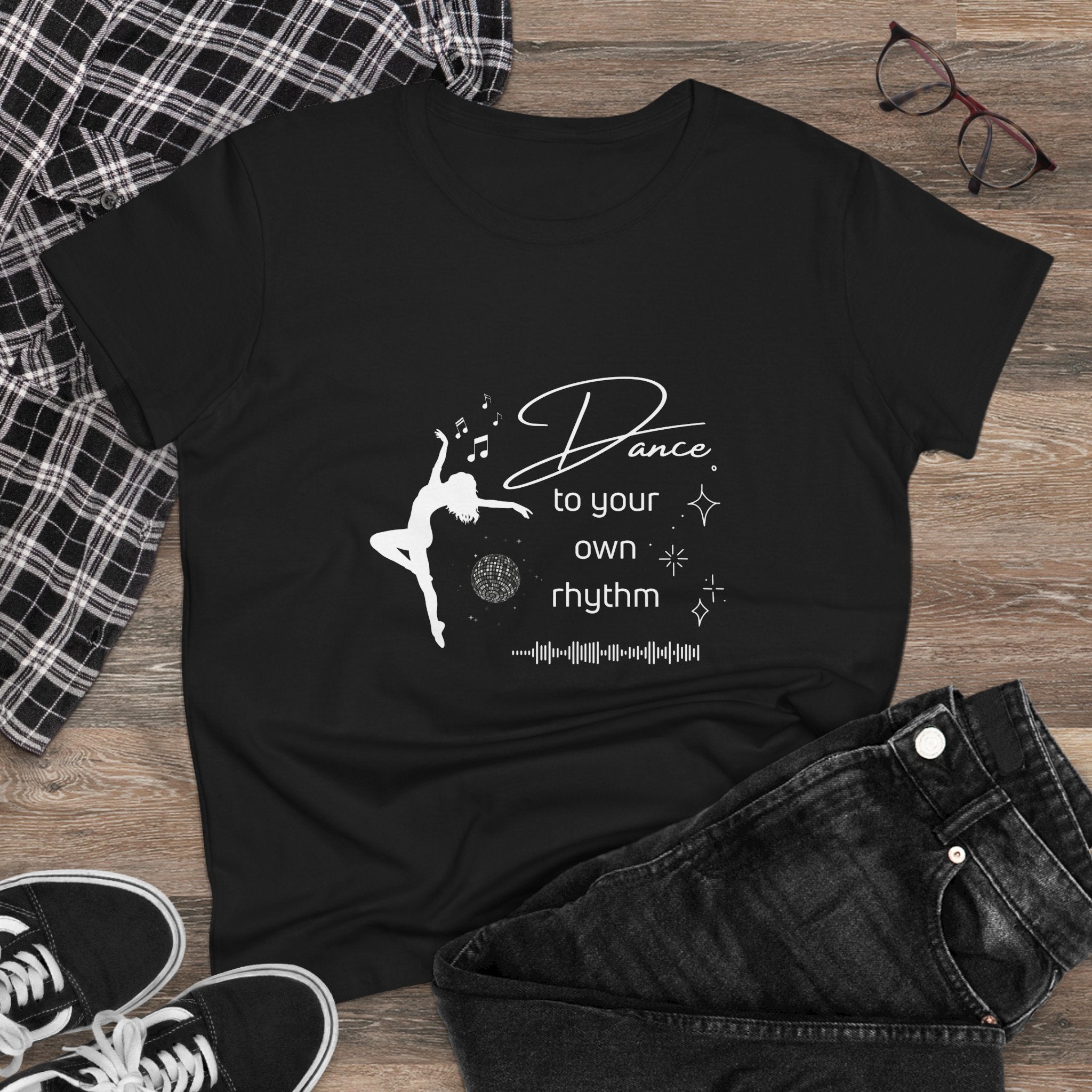 Dance to Your Own Rhythm Women's Midweight Cotton Tee