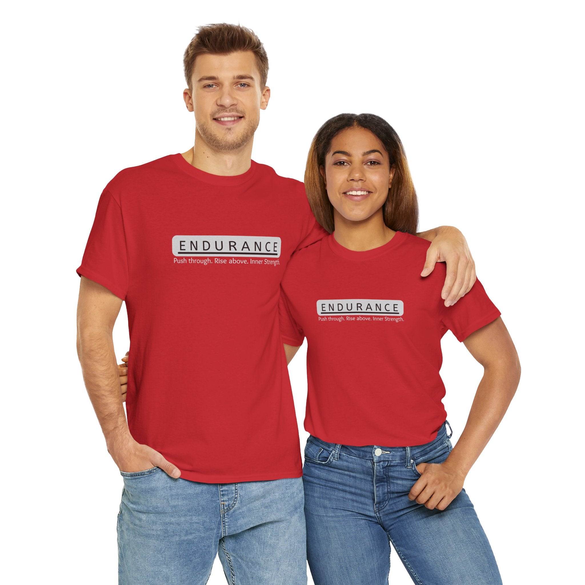Inspirational Unisex Heavy Cotton Tee - 'Endurance' Motivational Shirt