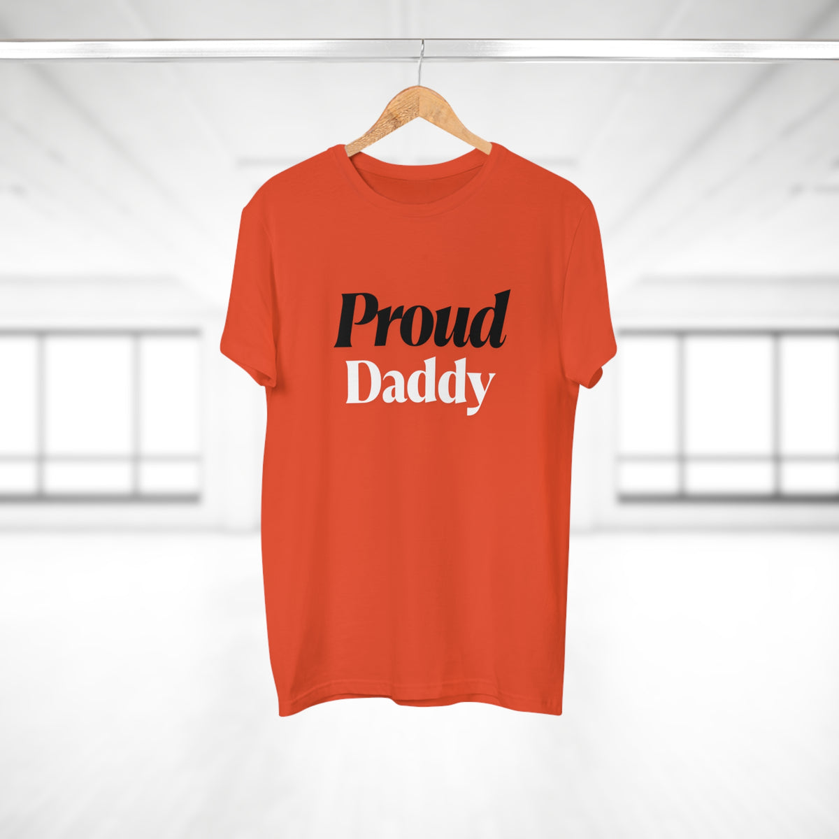 Proud Daddy T-Shirt — Bold Two-Tone Typography Tee for New & Expecting Dads