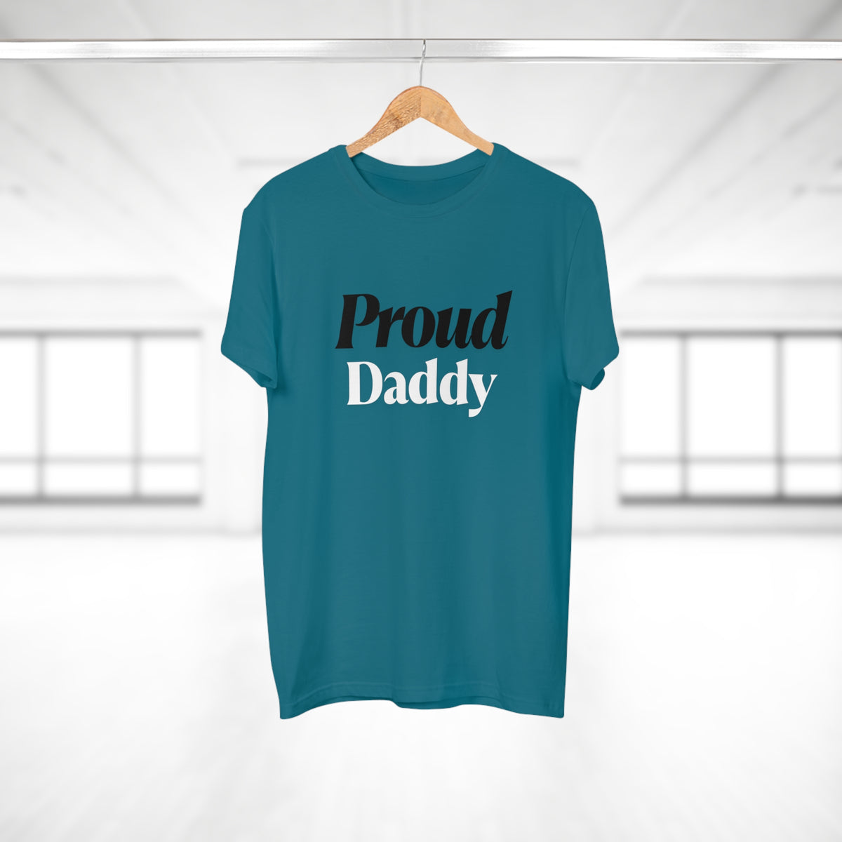 Proud Daddy T-Shirt — Bold Two-Tone Typography Tee for New & Expecting Dads