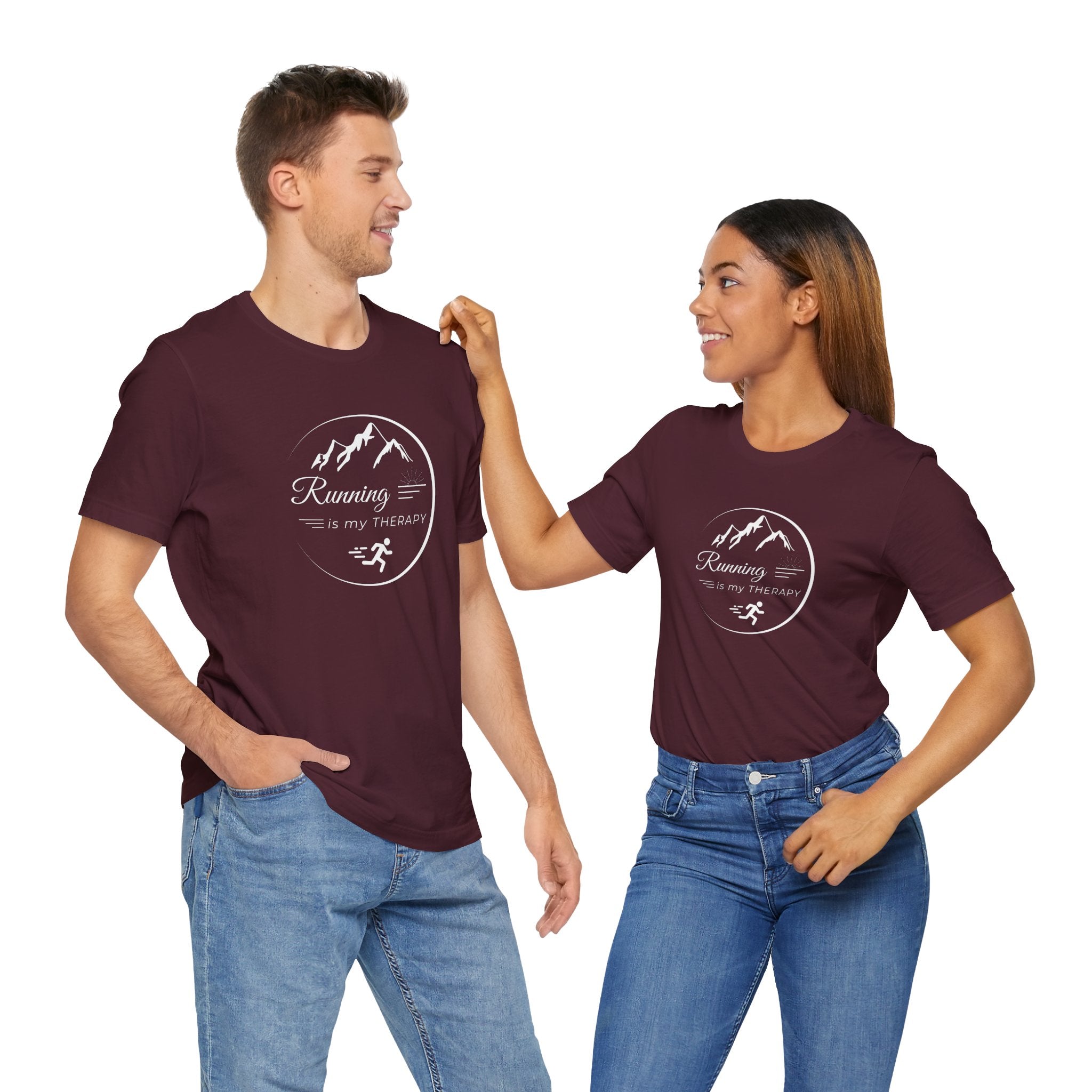 Running is My Therapy Unisex Jersey Tee - Perfect Gift for Runners