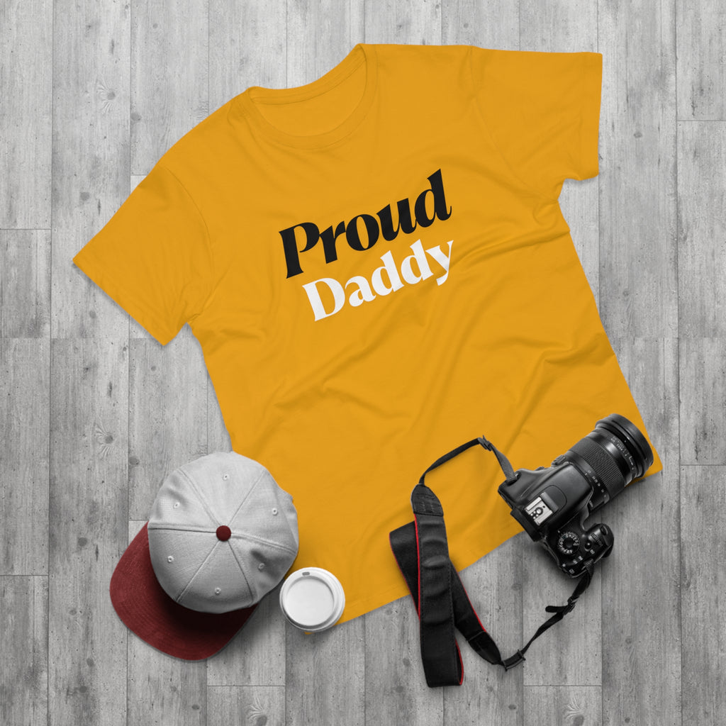 Proud Daddy T-Shirt — Bold Two-Tone Typography Tee for New & Expecting Dads
