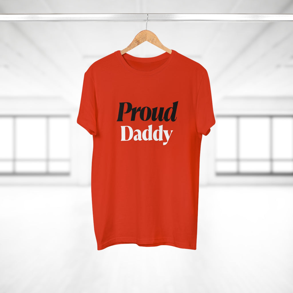 Proud Daddy T-Shirt — Bold Two-Tone Typography Tee for New & Expecting Dads