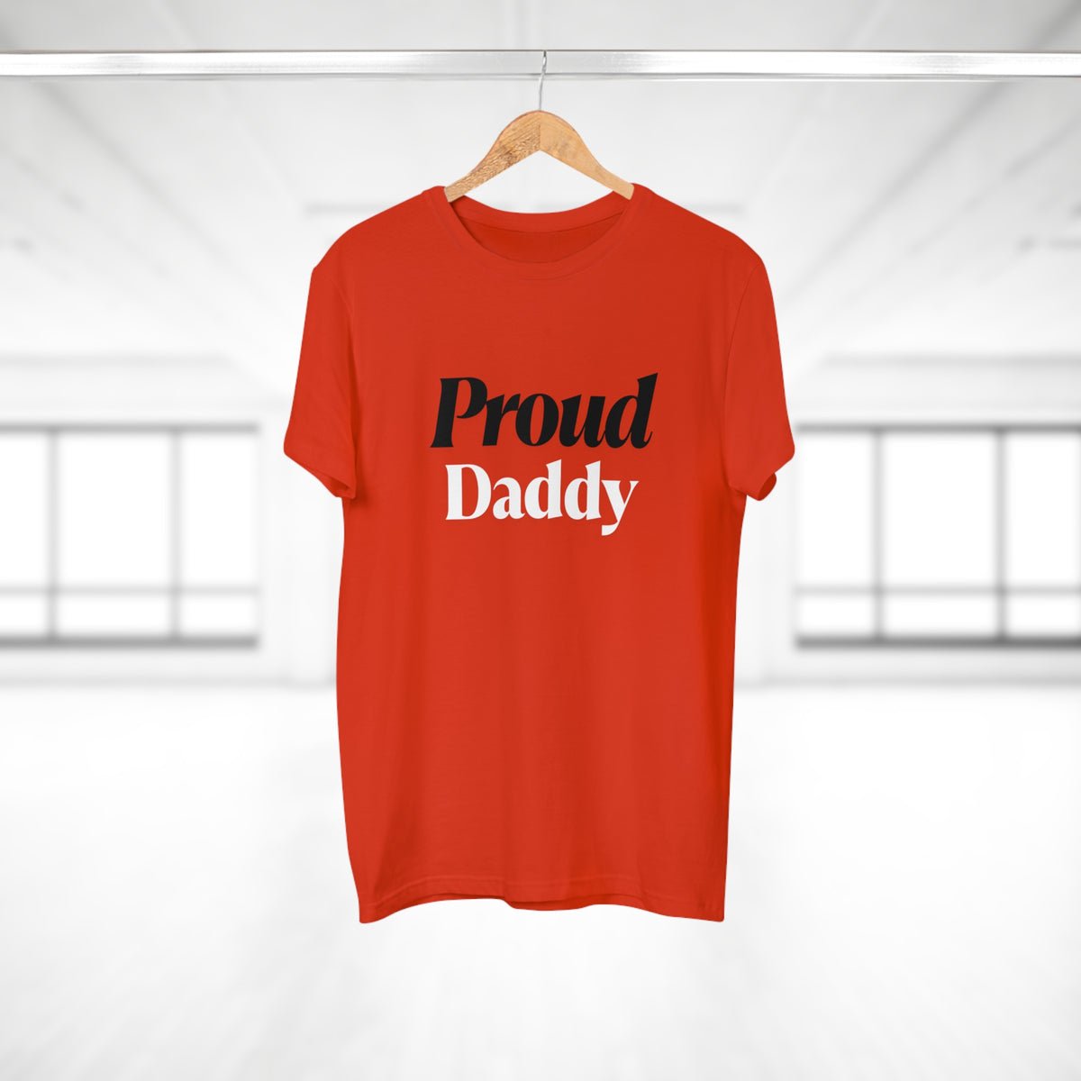 Proud Daddy T-Shirt — Bold Two-Tone Typography Tee for New & Expecting Dads
