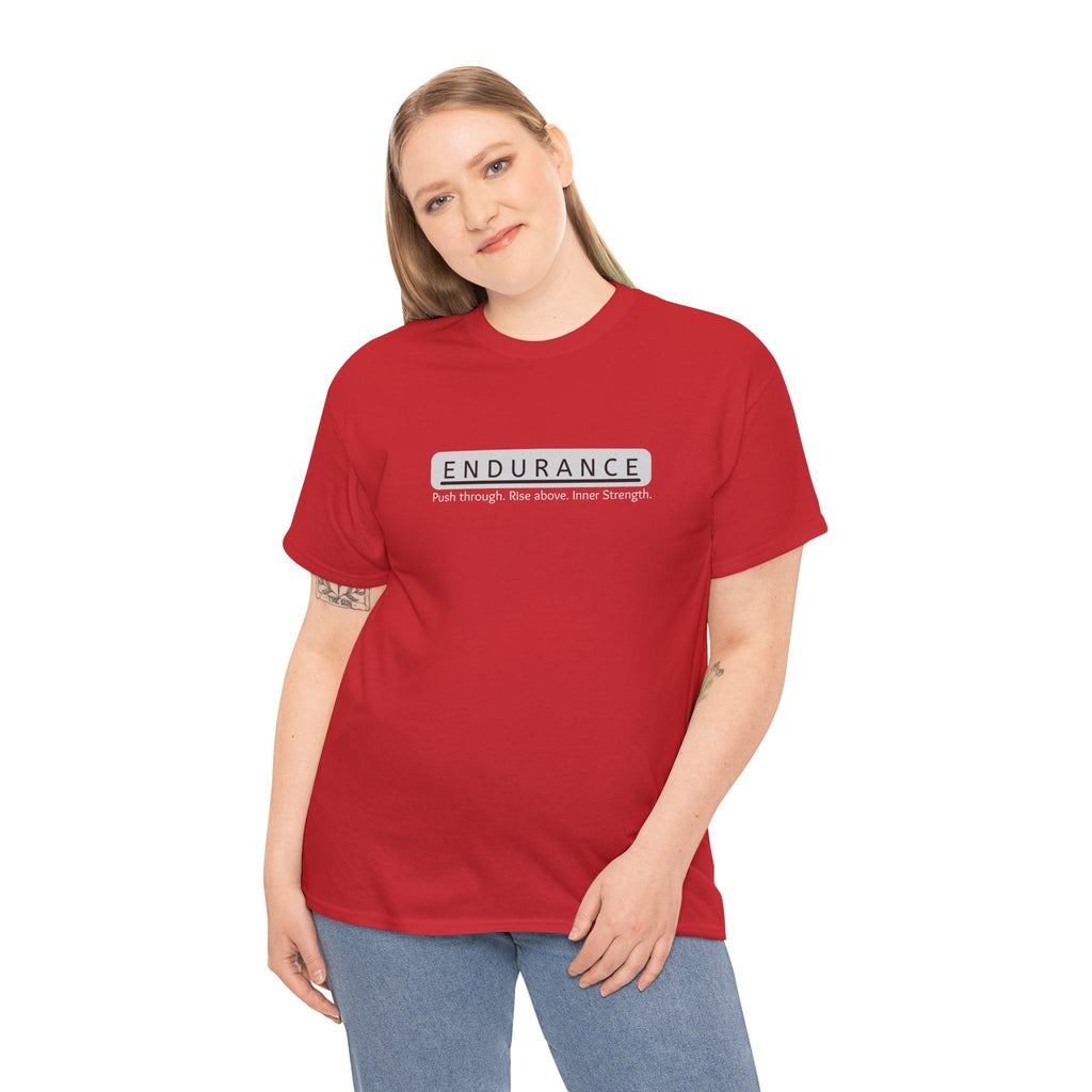 Inspirational Unisex Heavy Cotton Tee - 'Endurance' Motivational Shirt
