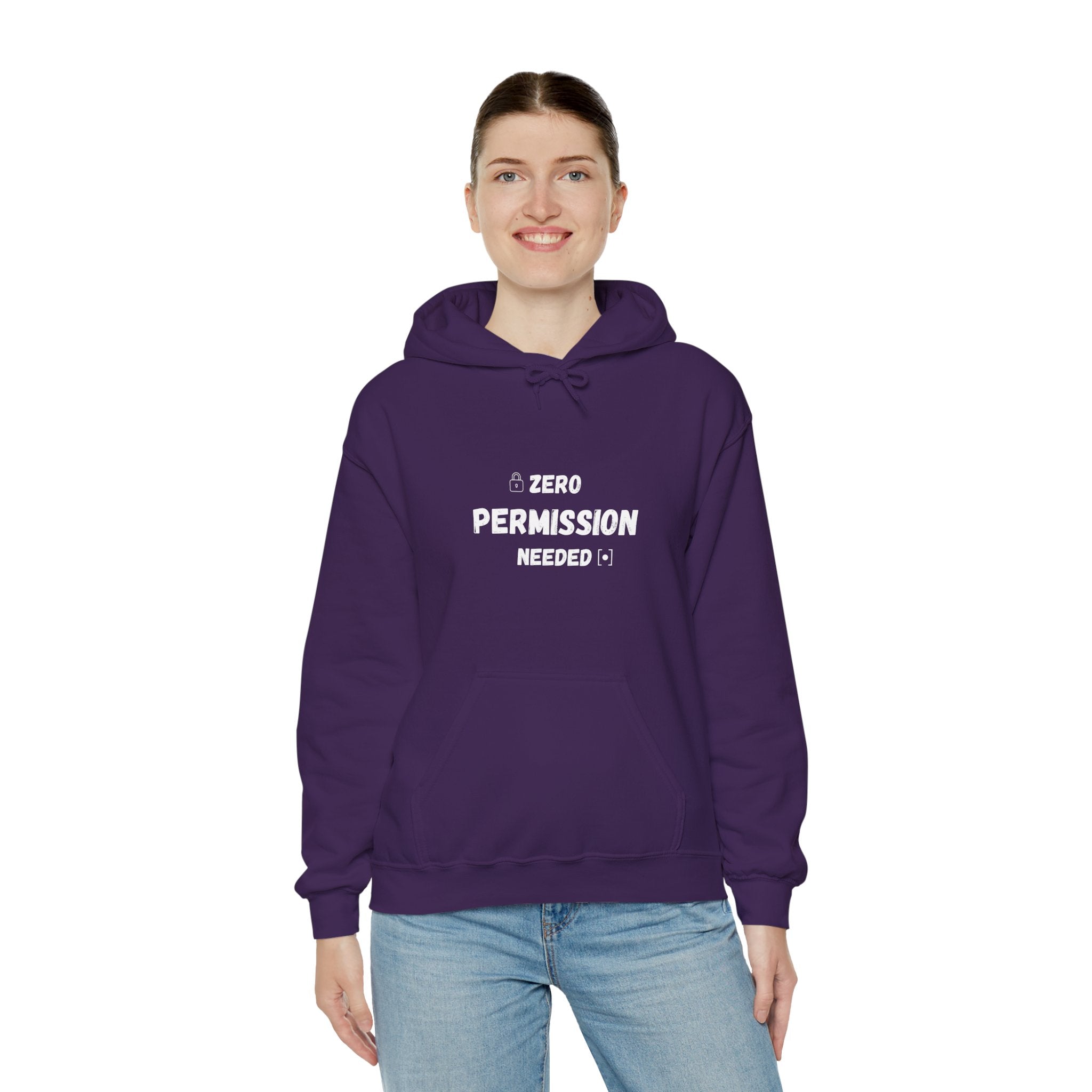 Zero Permission Needed Hoodie - Unisex Heavy Blend Sweatshirt