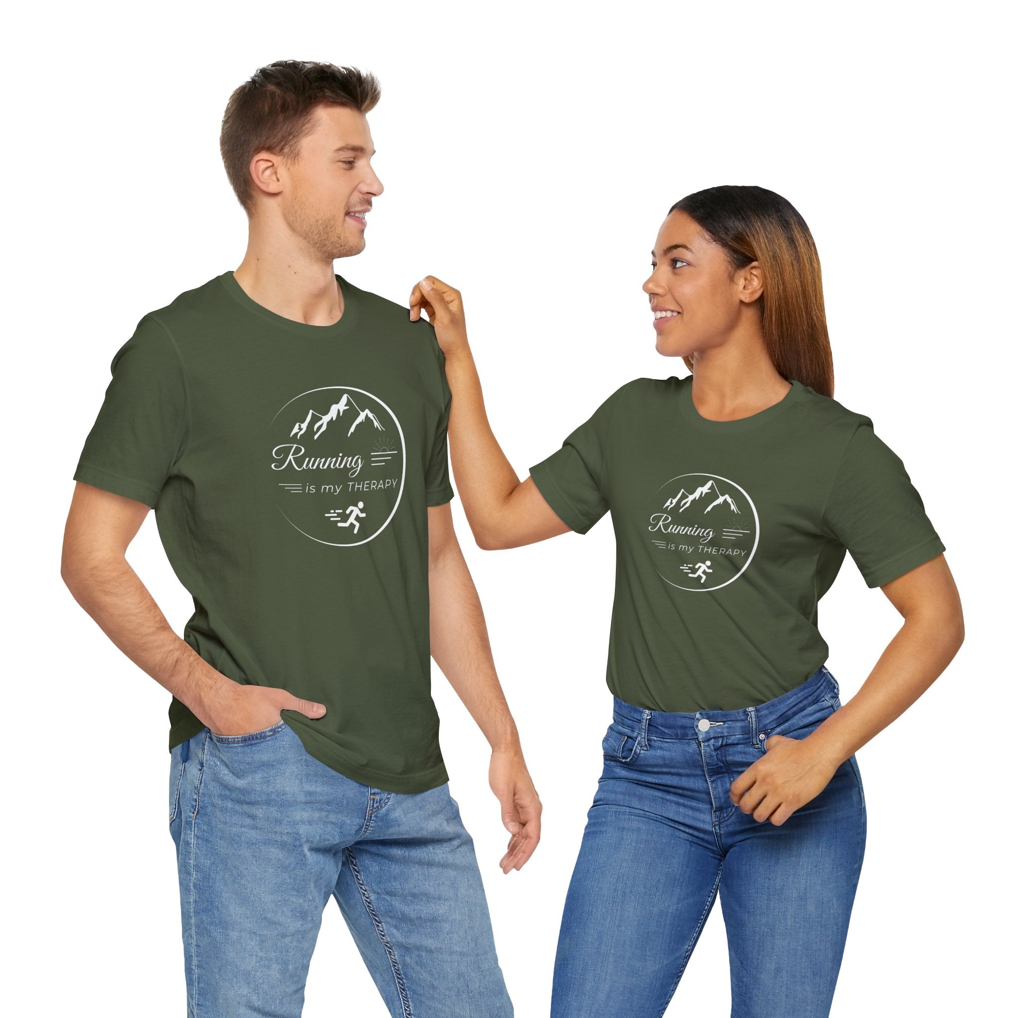 Running is My Therapy Unisex Jersey Tee - Perfect Gift for Runners