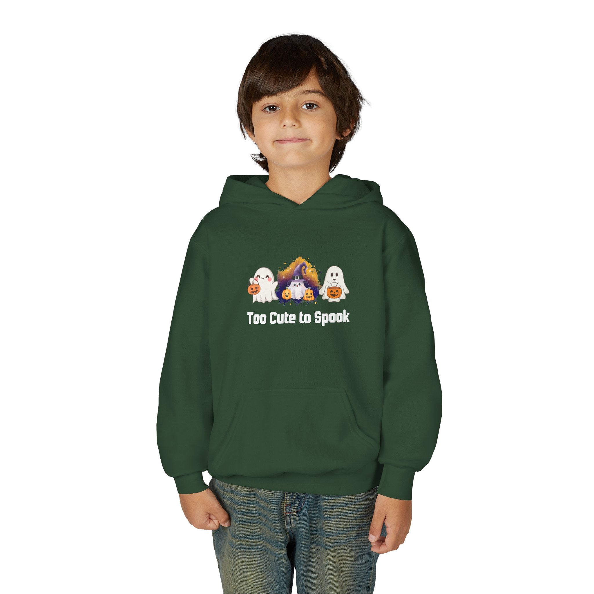 Kids Hoodie - Too Cute to Spook Halloween Design