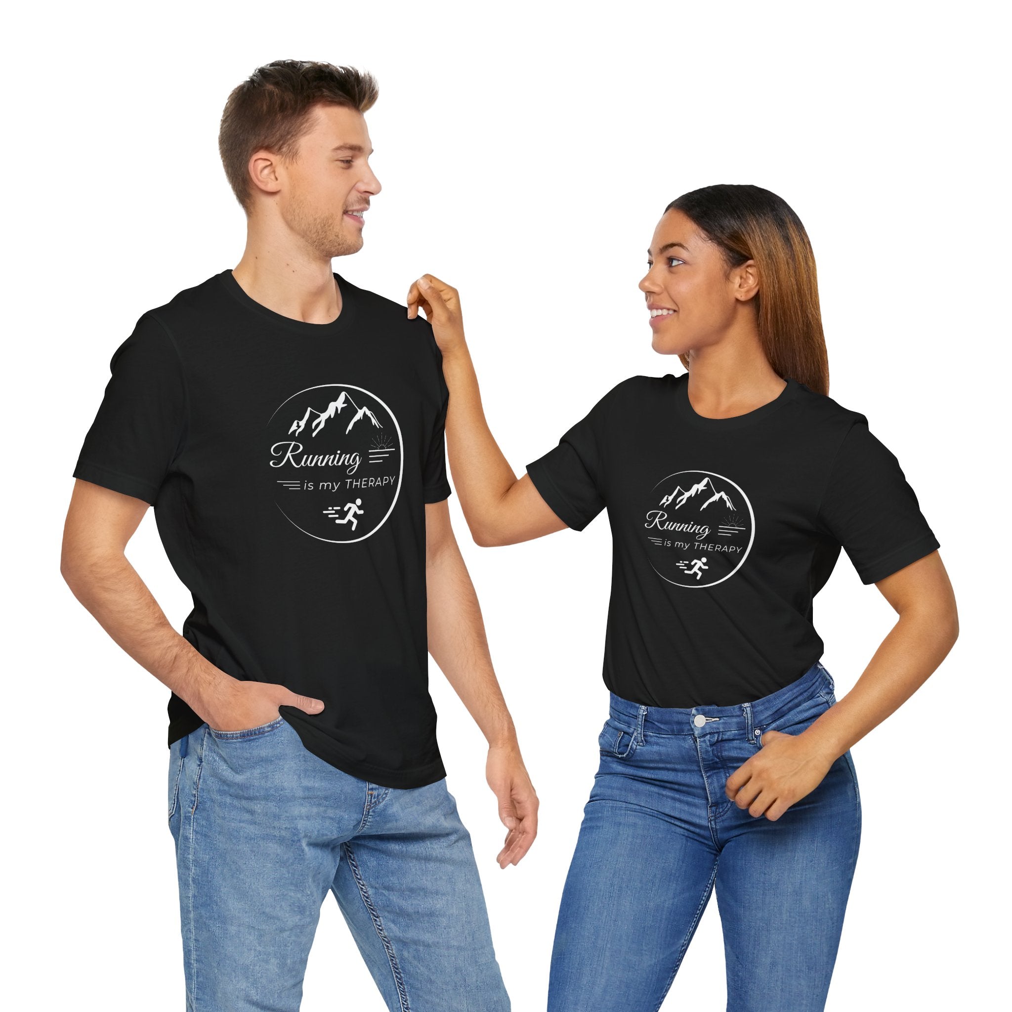 Running is My Therapy Unisex Jersey Tee - Perfect Gift for Runners