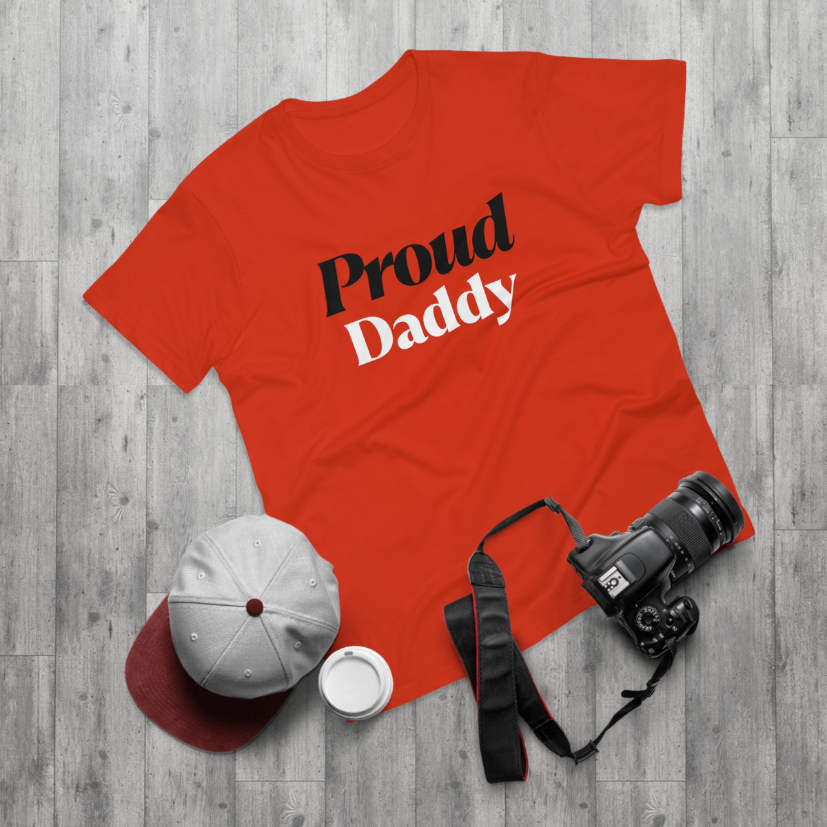 Proud Daddy T-Shirt — Bold Two-Tone Typography Tee for New & Expecting Dads