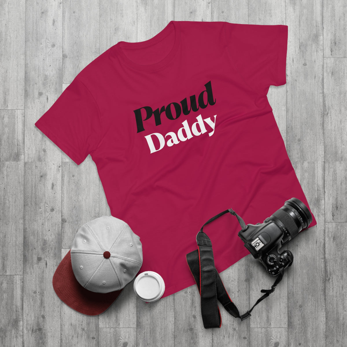 Proud Daddy T-Shirt — Bold Two-Tone Typography Tee for New & Expecting Dads