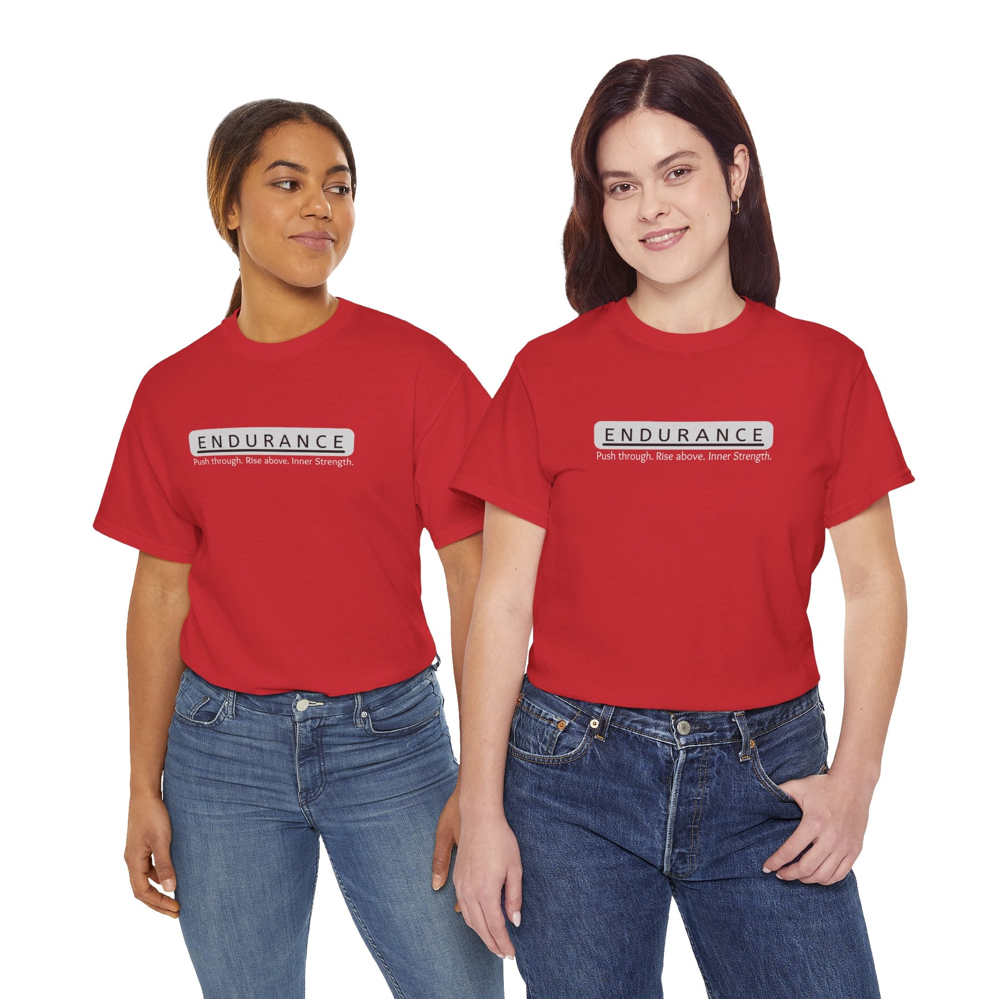 Inspirational Unisex Heavy Cotton Tee - 'Endurance' Motivational Shirt