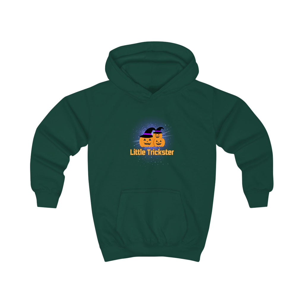Playful Kids Hoodie with 'Little Trickster' Design, Halloween, Birthday, Cozy Wear, Fun Gift, Everyday Comfort