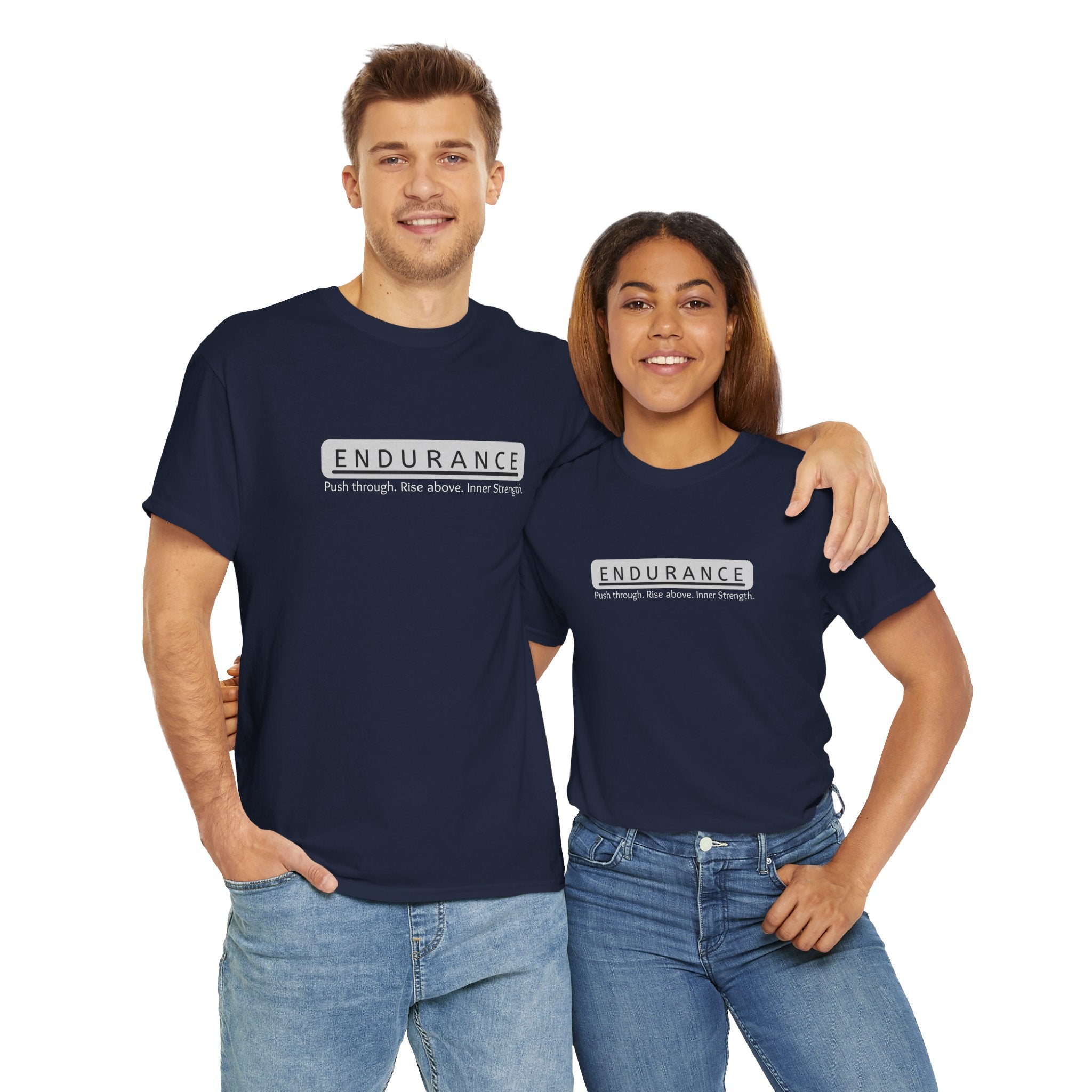 Inspirational Unisex Heavy Cotton Tee - 'Endurance' Motivational Shirt
