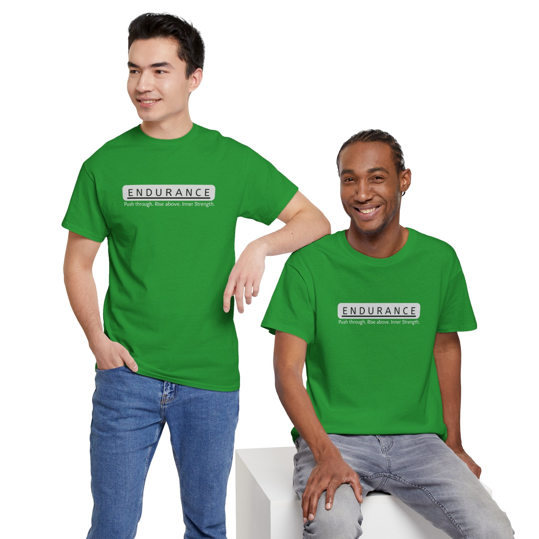 Inspirational Unisex Heavy Cotton Tee - 'Endurance' Motivational Shirt
