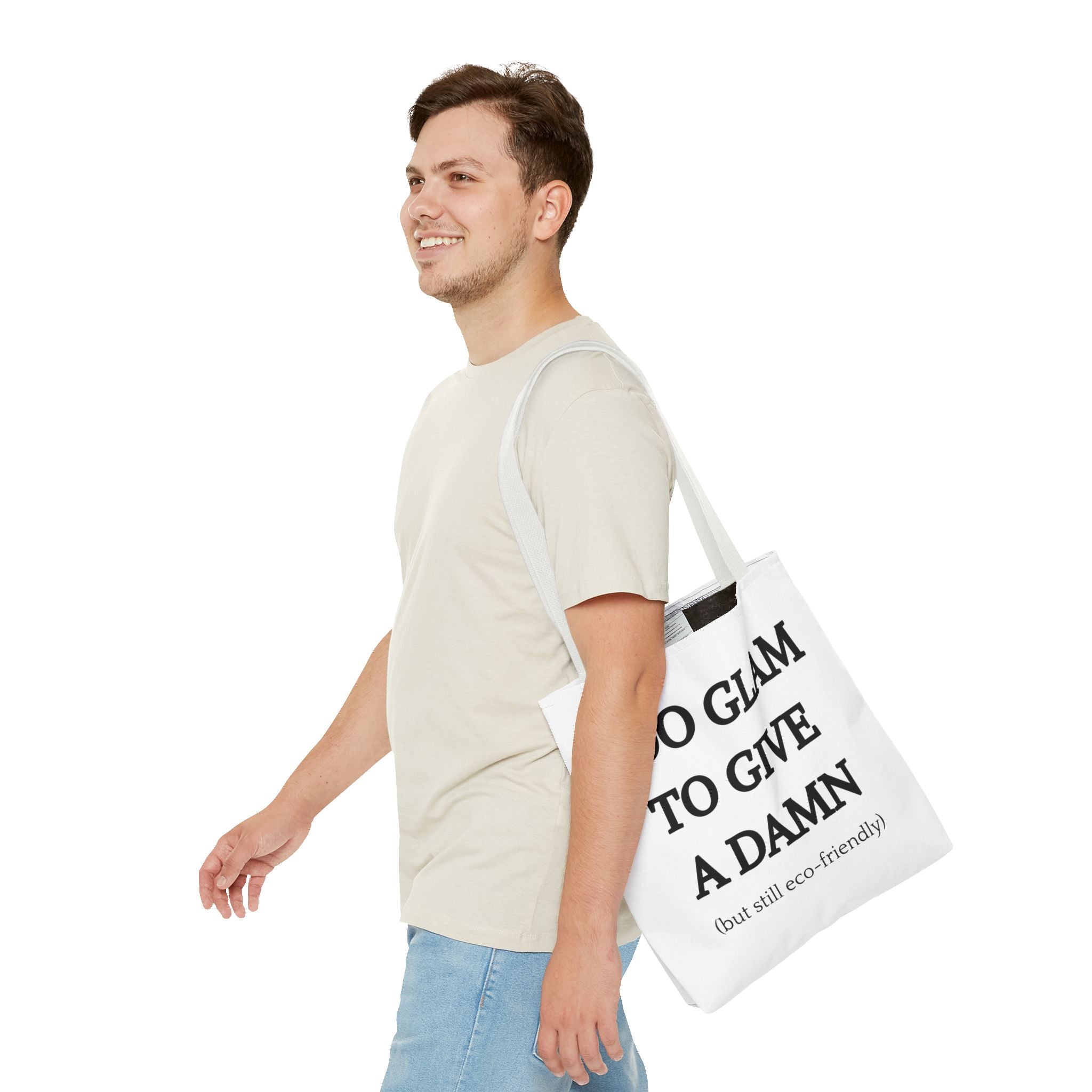 Eco-Friendly Glam Tote Bag - 'Too Glam to Give a Damn'