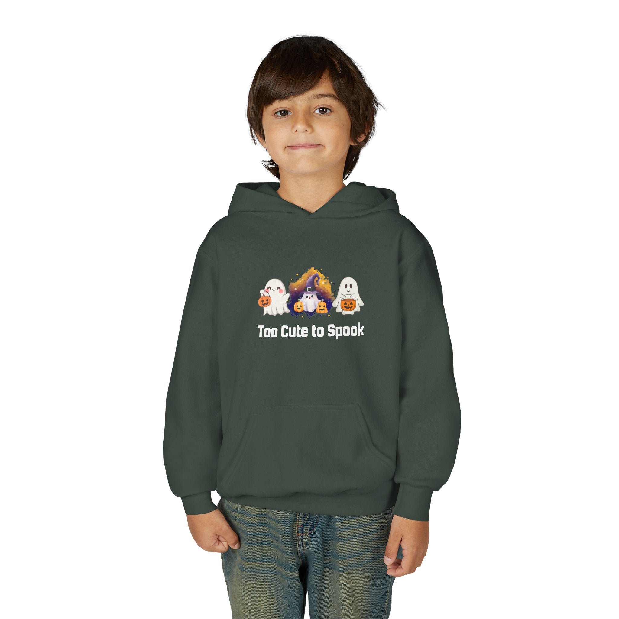 Kids Hoodie - Too Cute to Spook Halloween Design