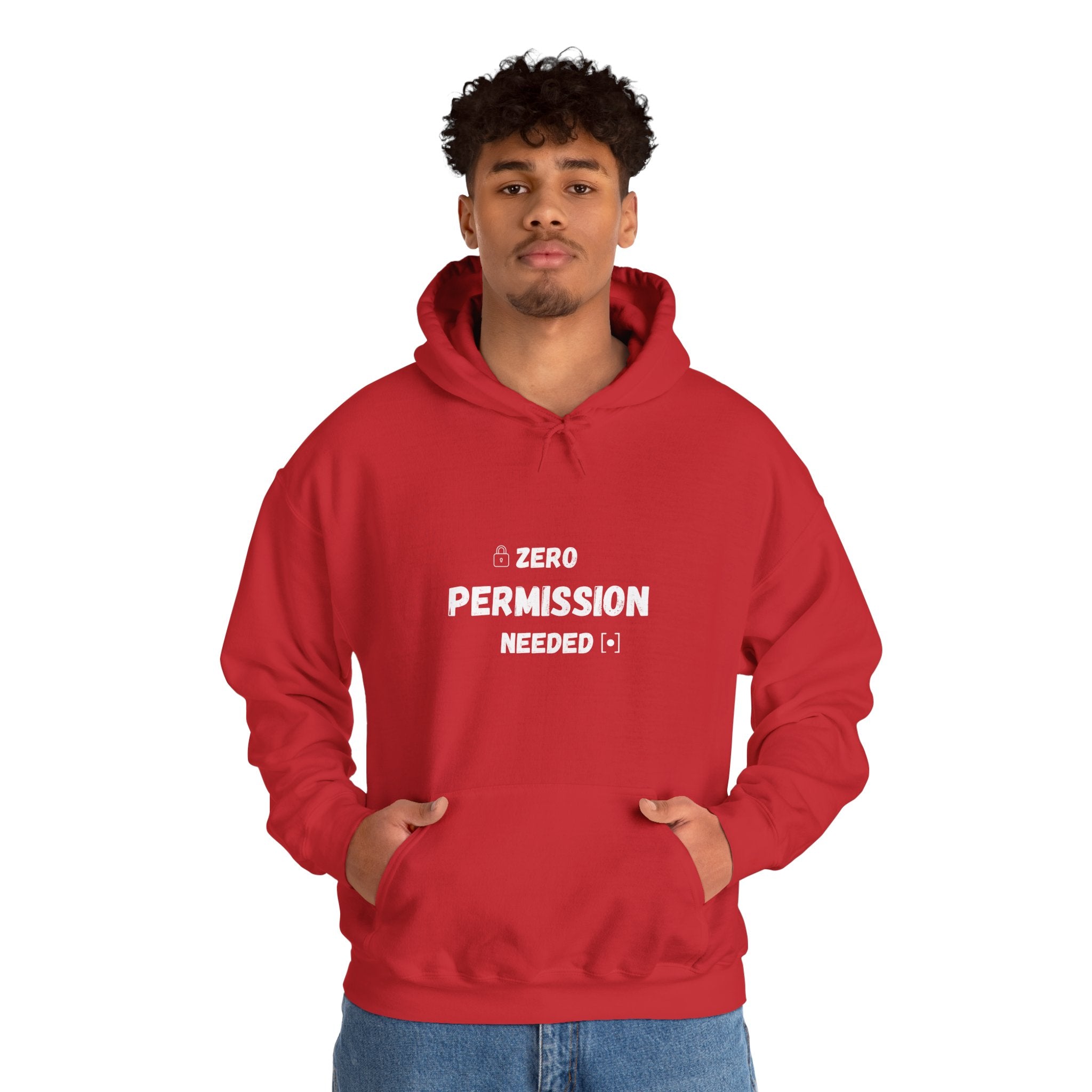 Zero Permission Needed Hoodie - Unisex Heavy Blend Sweatshirt