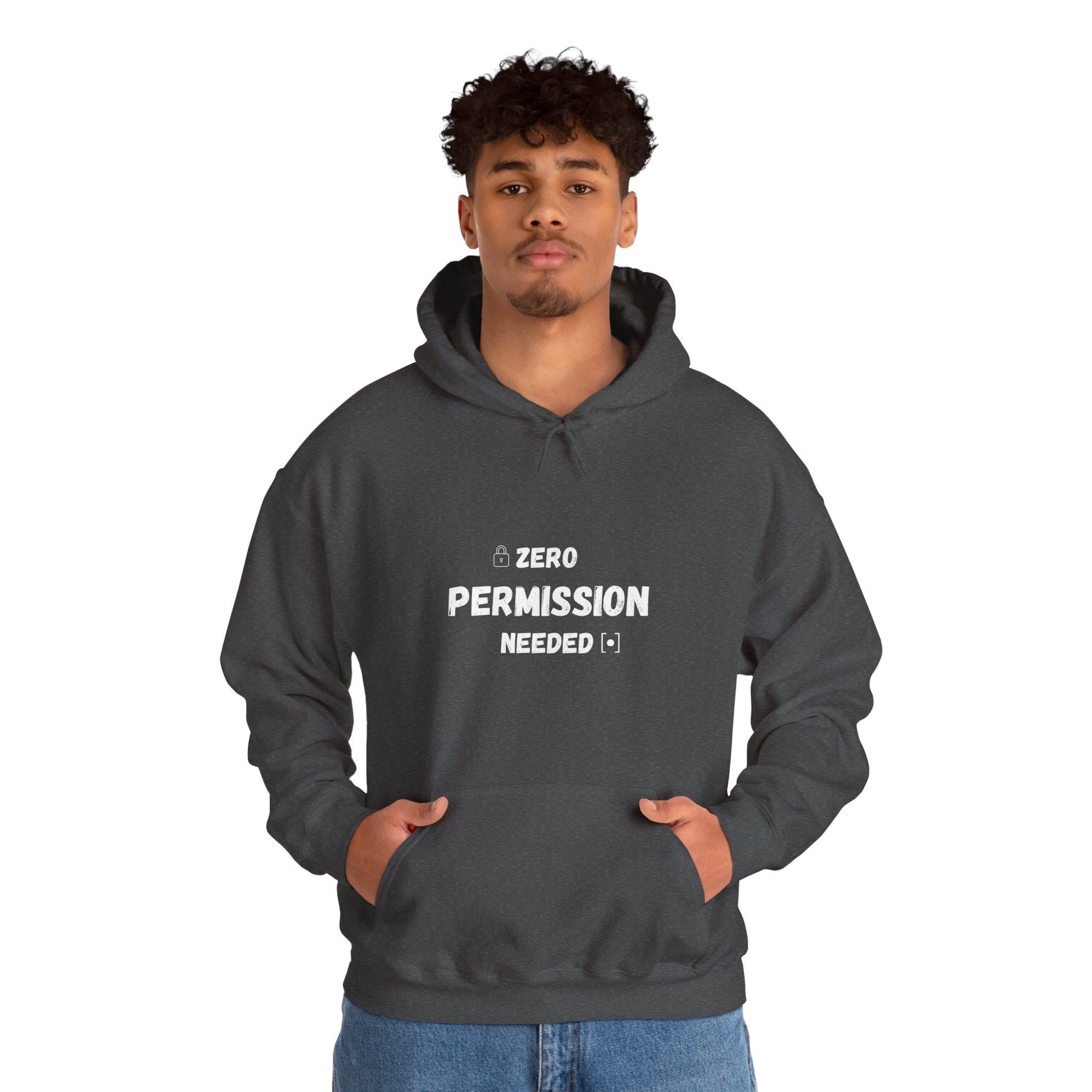 Zero Permission Needed Hoodie - Unisex Heavy Blend Sweatshirt