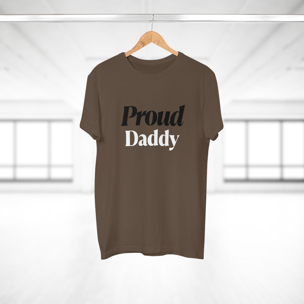 Proud Daddy T-Shirt — Bold Two-Tone Typography Tee for New & Expecting Dads