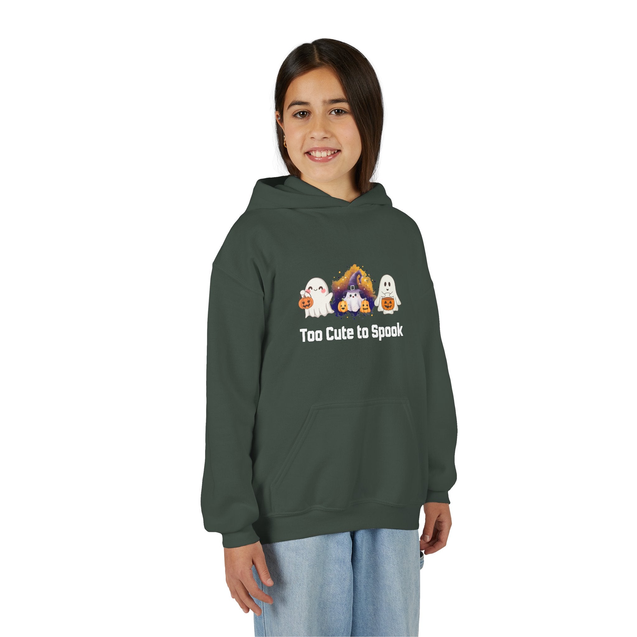 Kids Hoodie - Too Cute to Spook Halloween Design