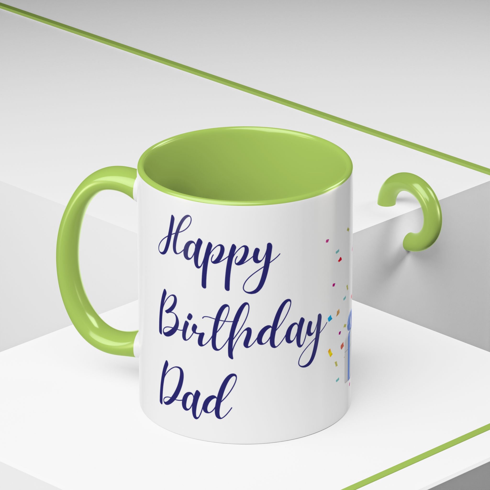 Happy Birthday Dad - Accent Coffee Mug