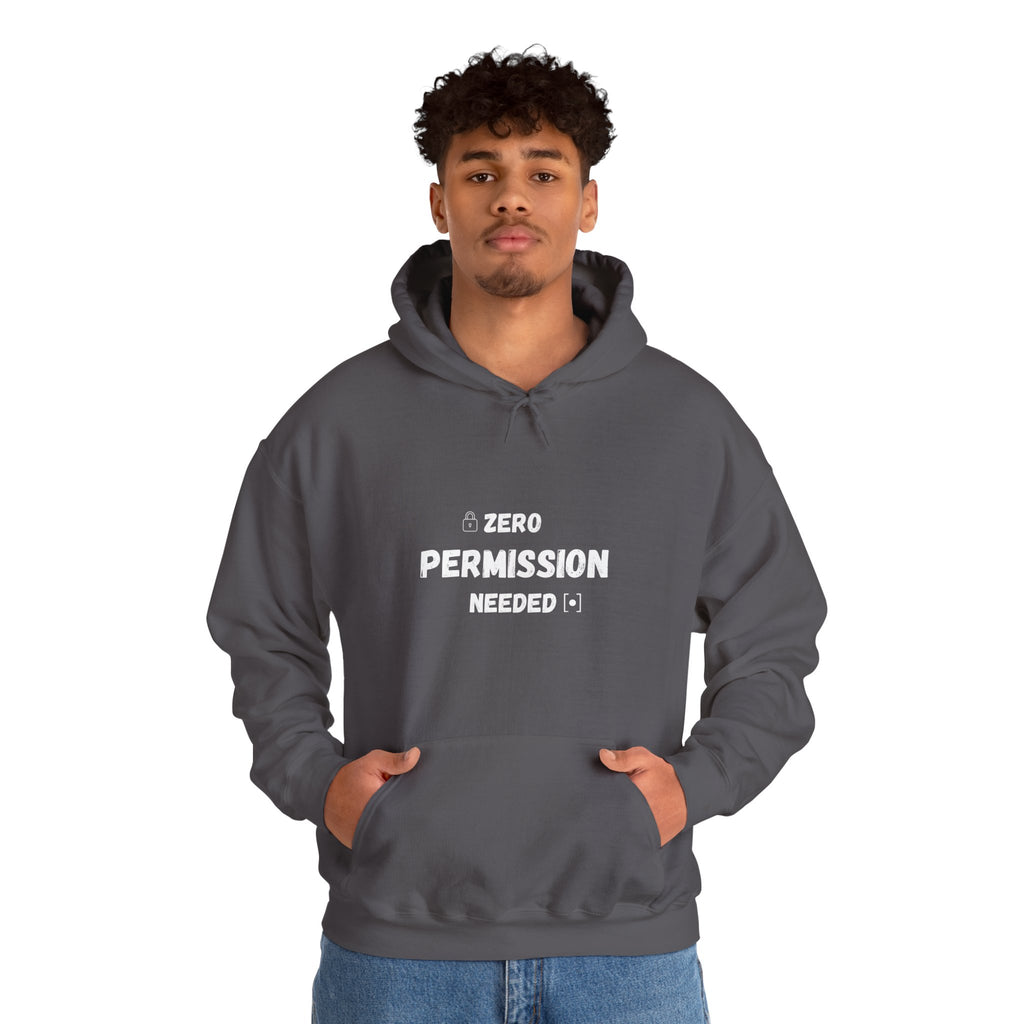 Zero Permission Needed Hoodie - Unisex Heavy Blend Sweatshirt