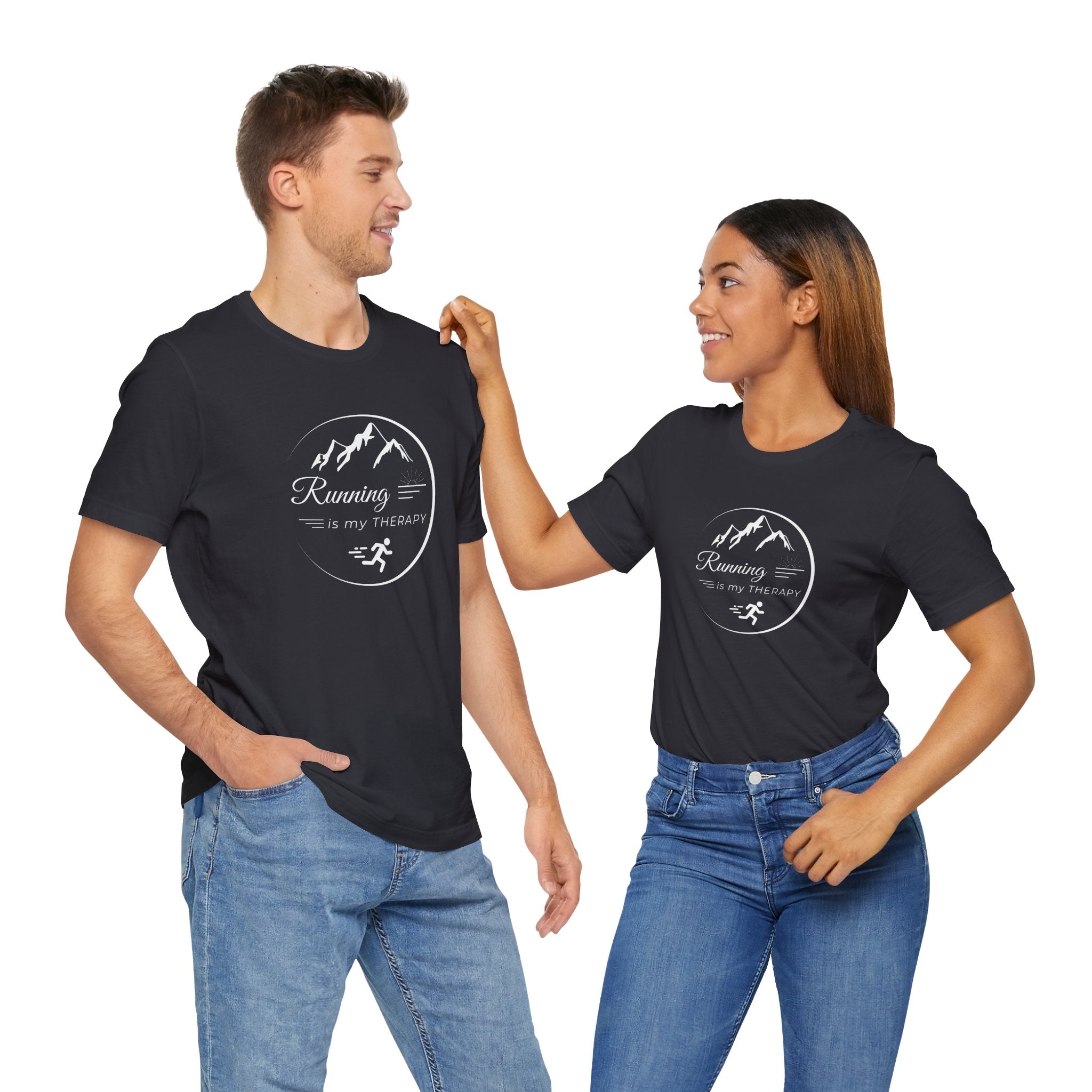 Running is My Therapy Unisex Jersey Tee - Perfect Gift for Runners