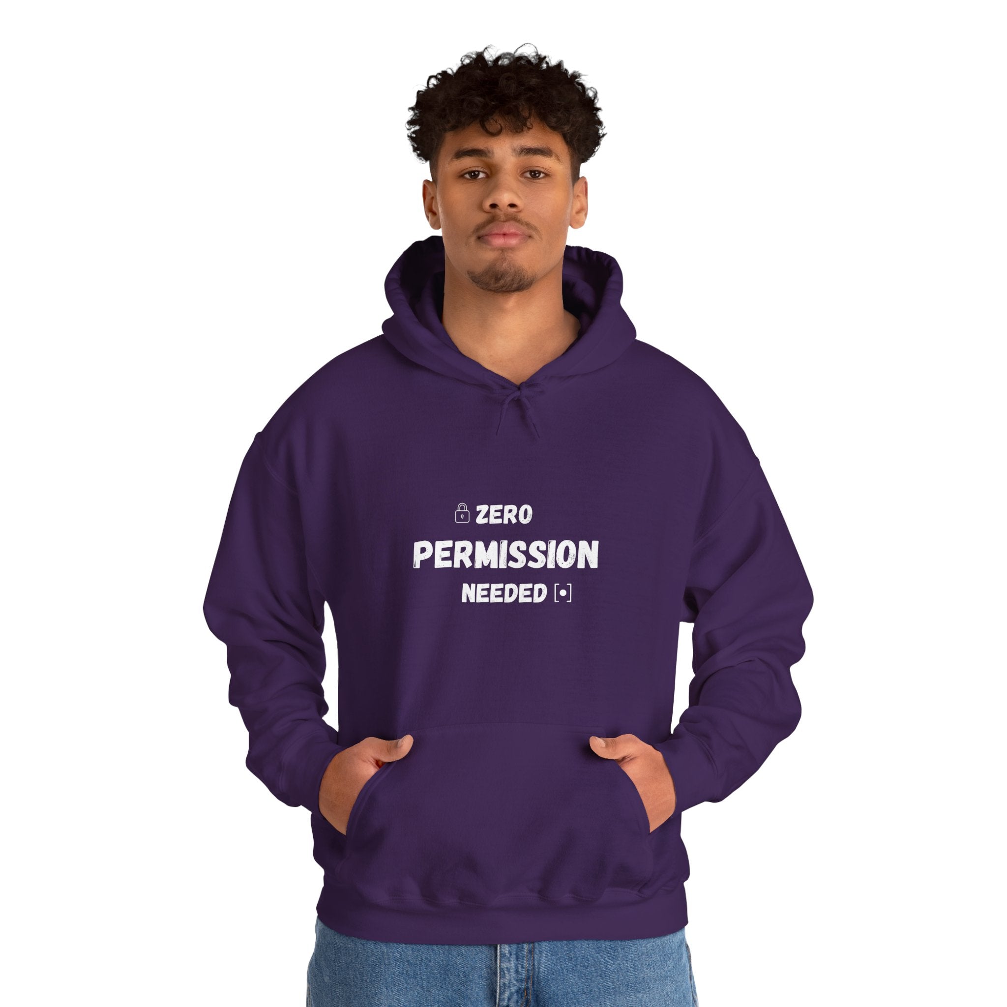Zero Permission Needed Hoodie - Unisex Heavy Blend Sweatshirt