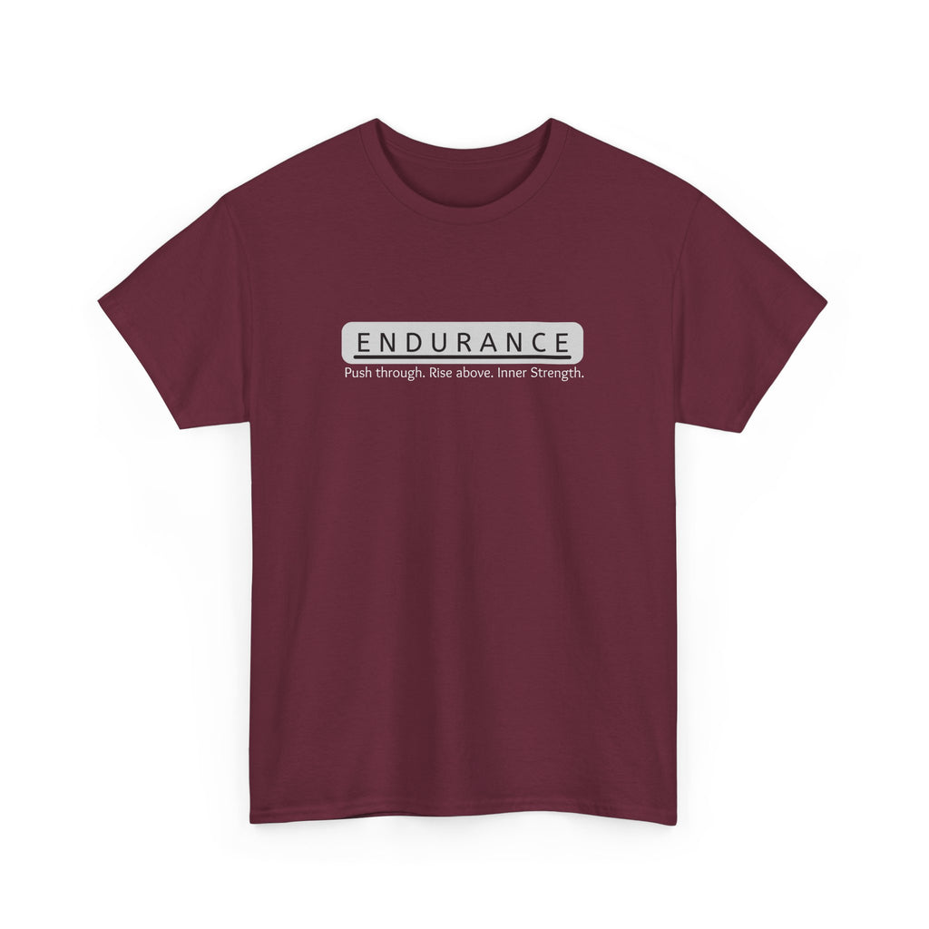 Inspirational Unisex Heavy Cotton Tee - 'Endurance' Motivational Shirt