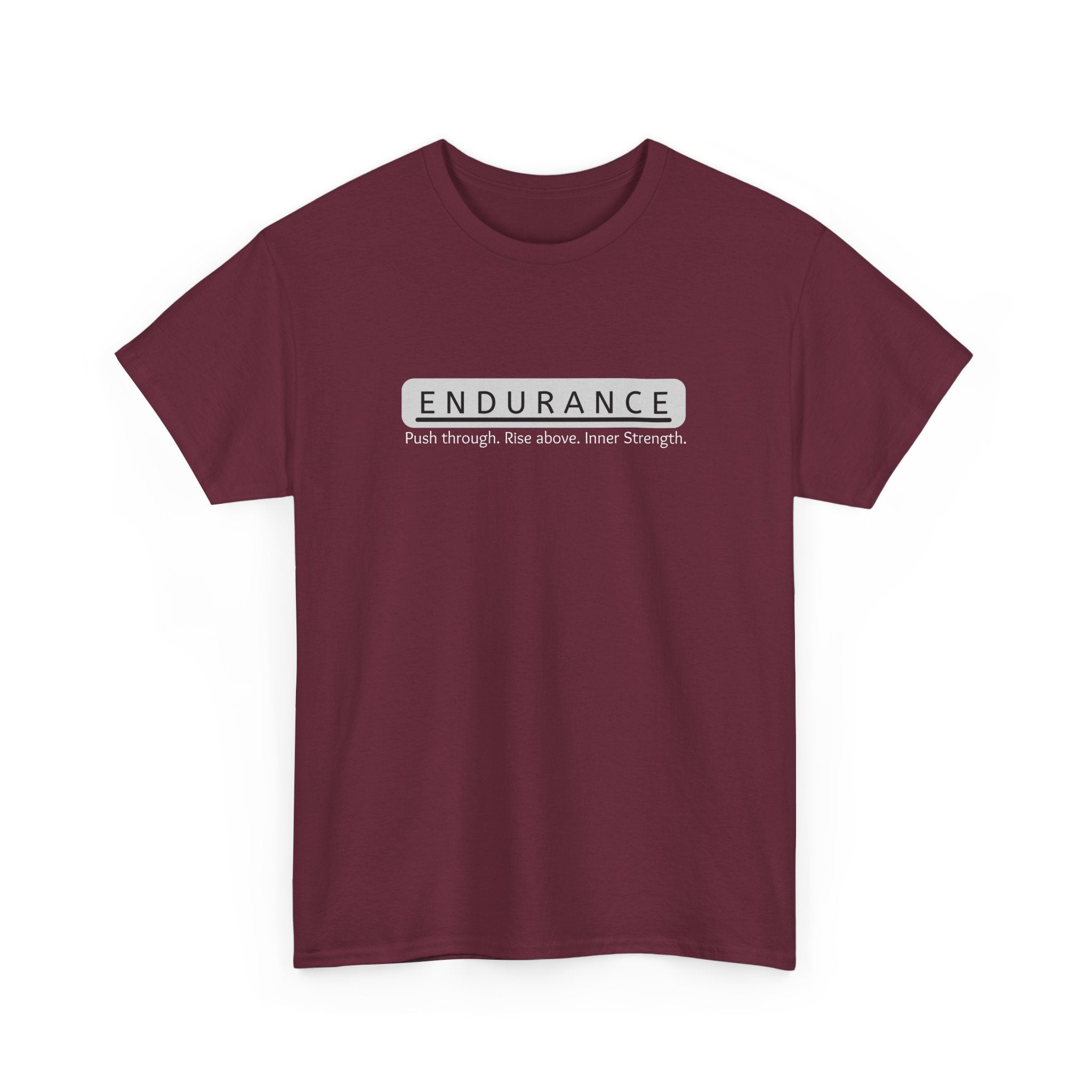 Inspirational Unisex Heavy Cotton Tee - 'Endurance' Motivational Shirt